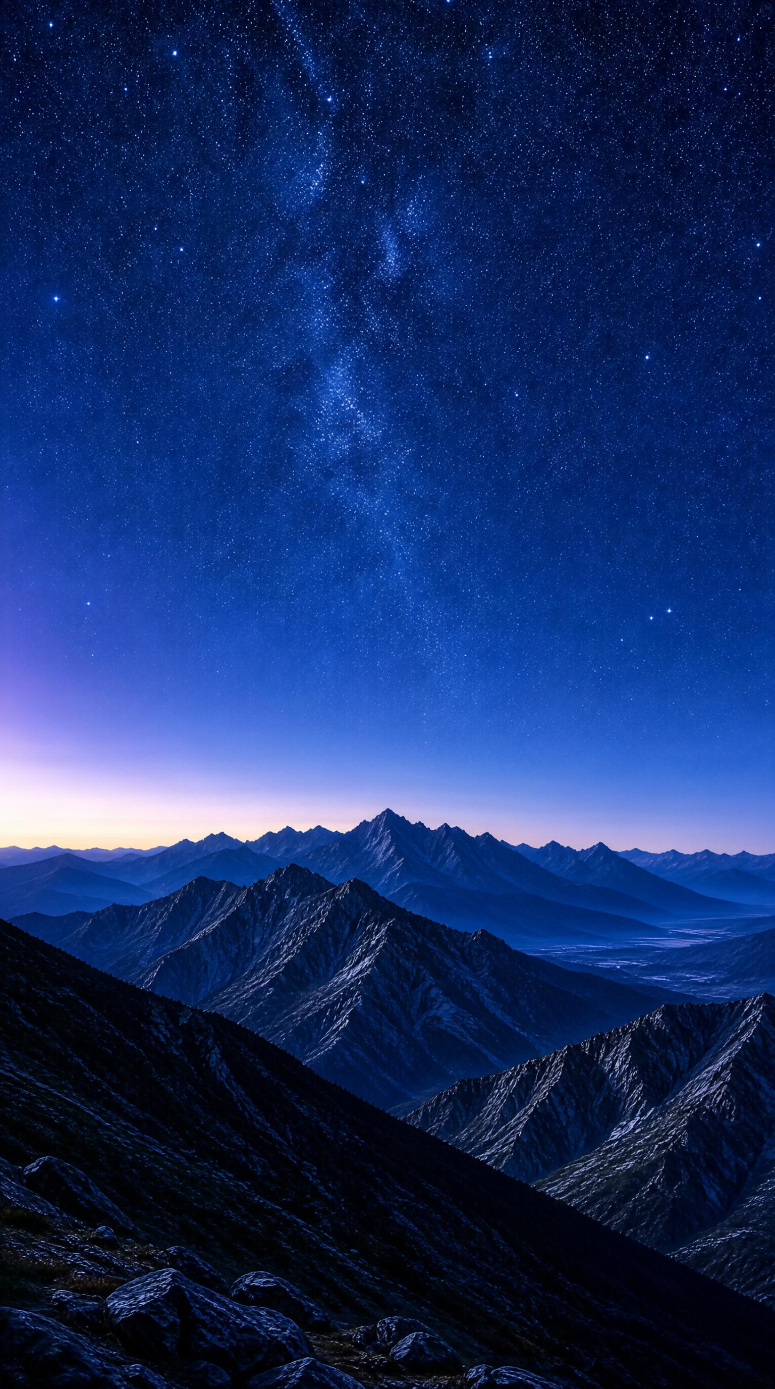 Starry Night Over Mountains