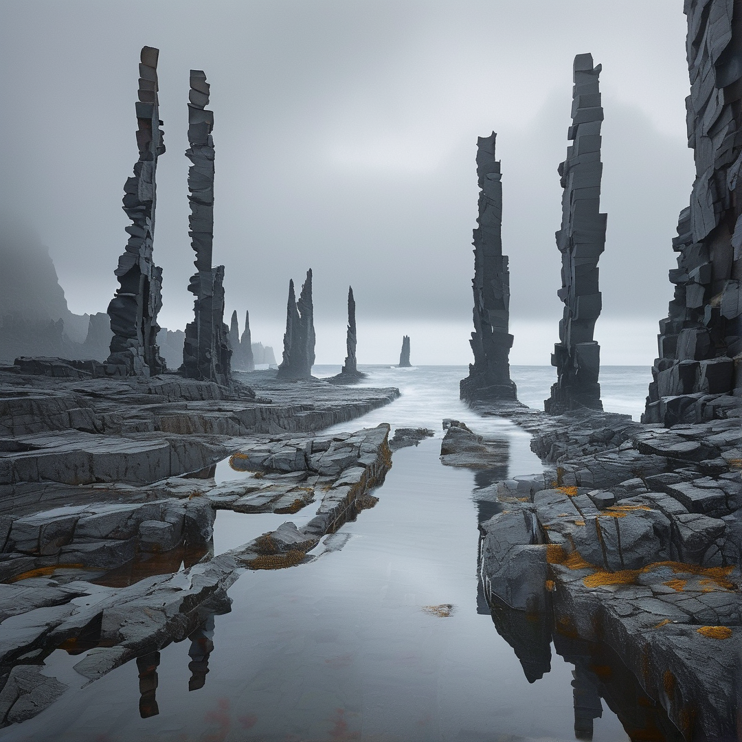 Misty Rock Spires