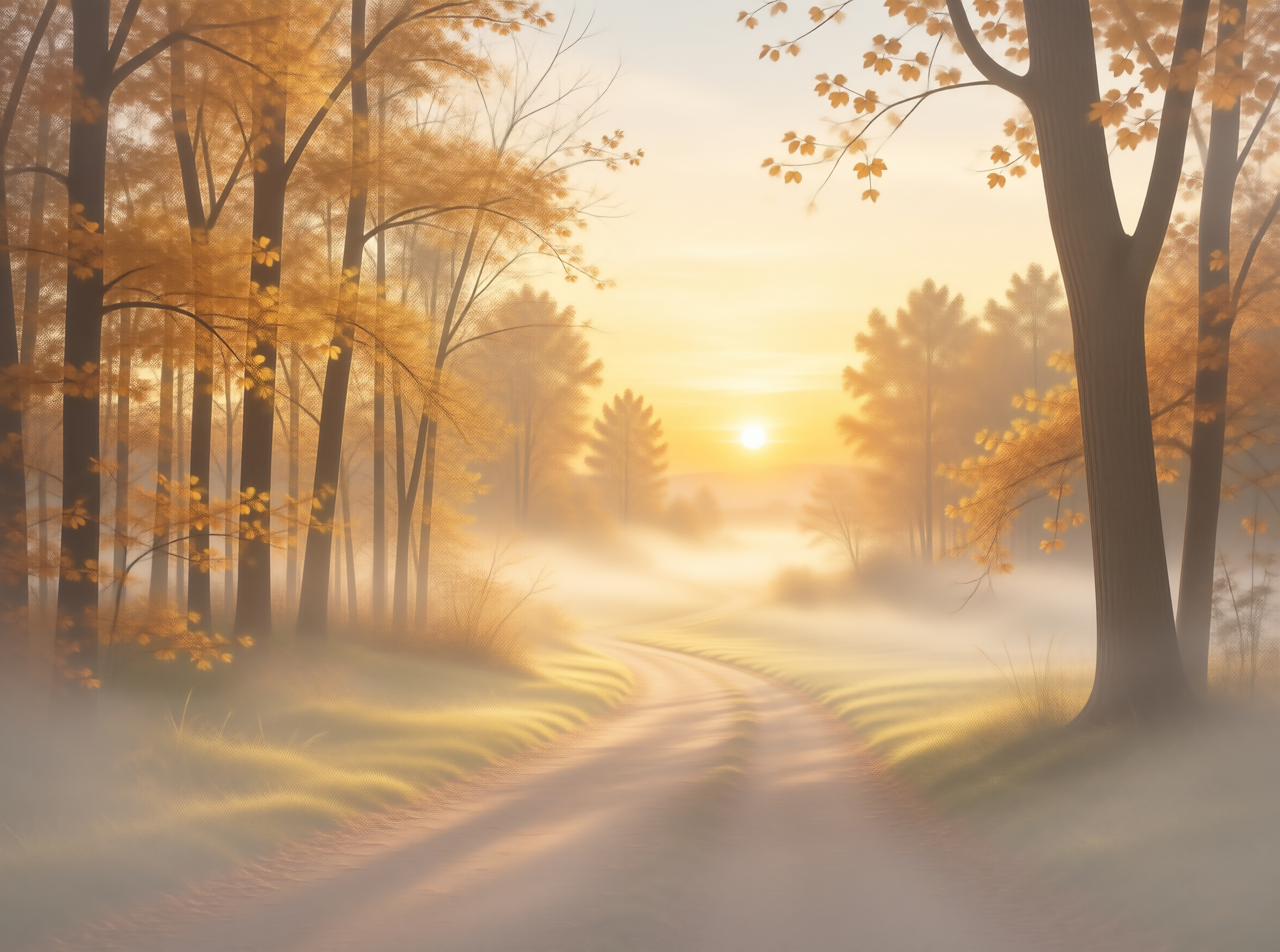 Misty Autumn Path