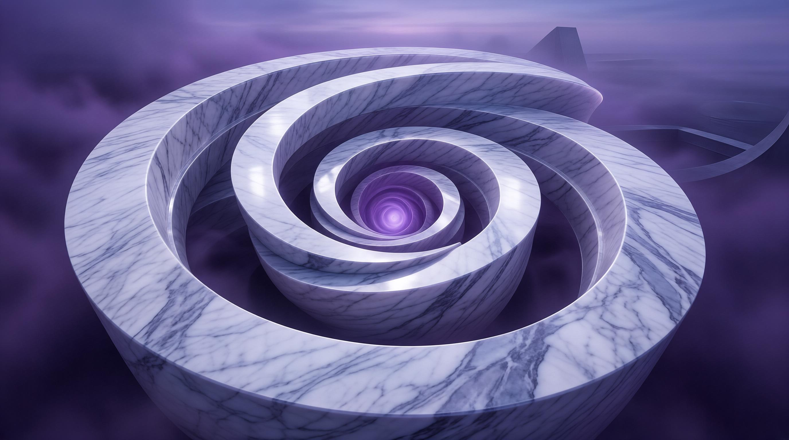 Marble Spiral in Purple Mist