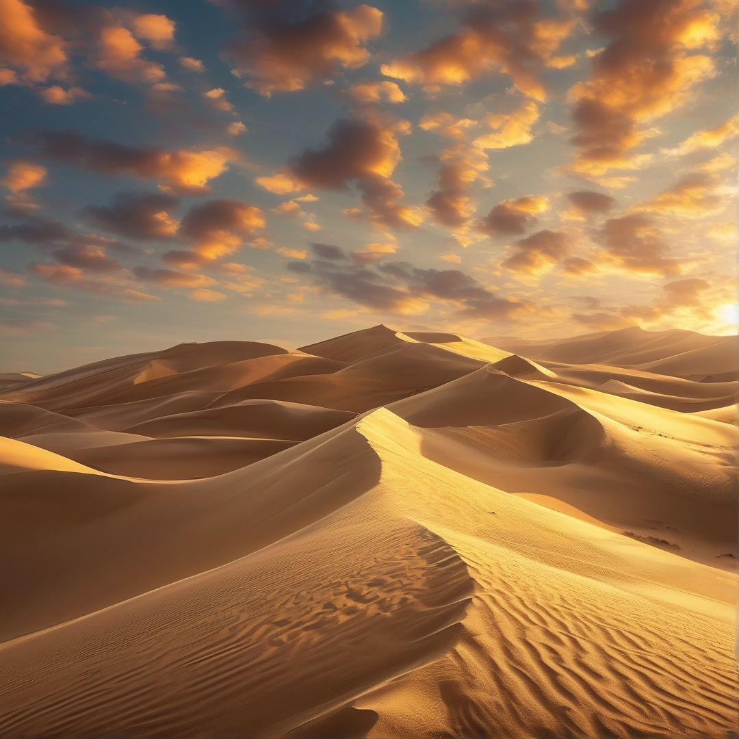 Golden Desert Dunes