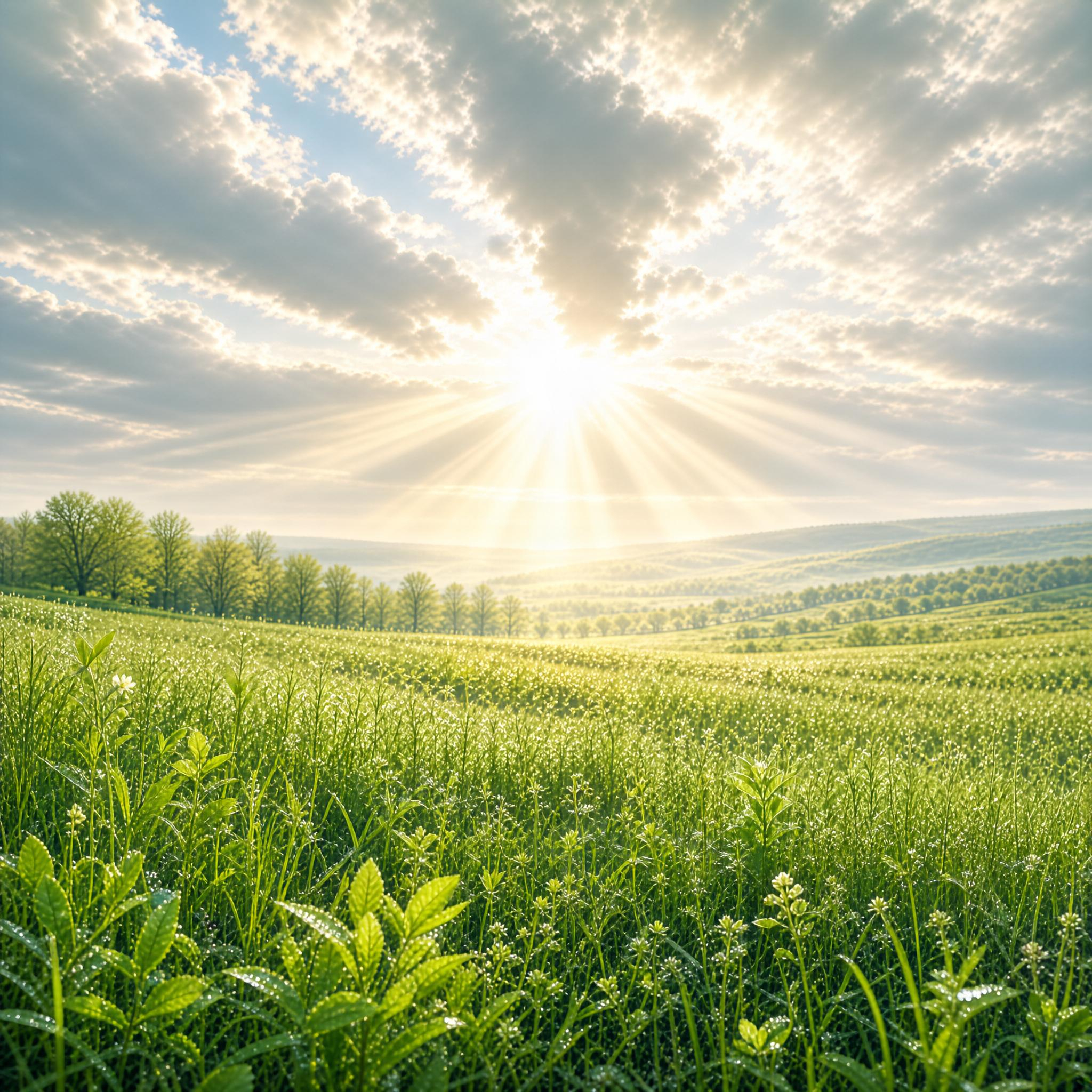Sunlit Green Field