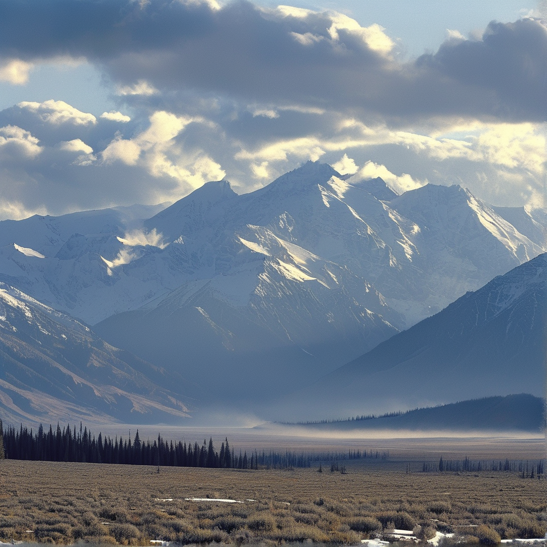 Snowy Mountain Landscape