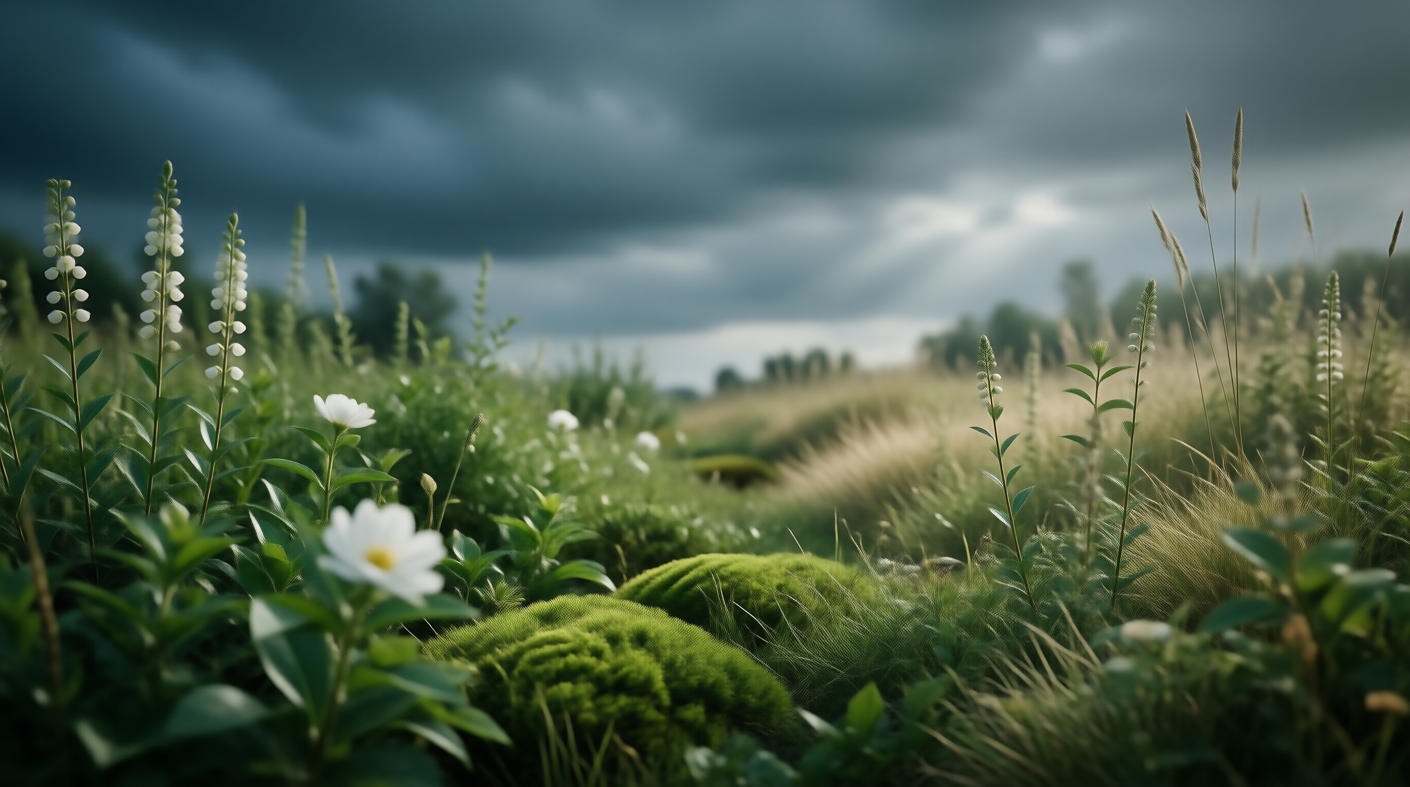 Stormy Meadow Wildflowers