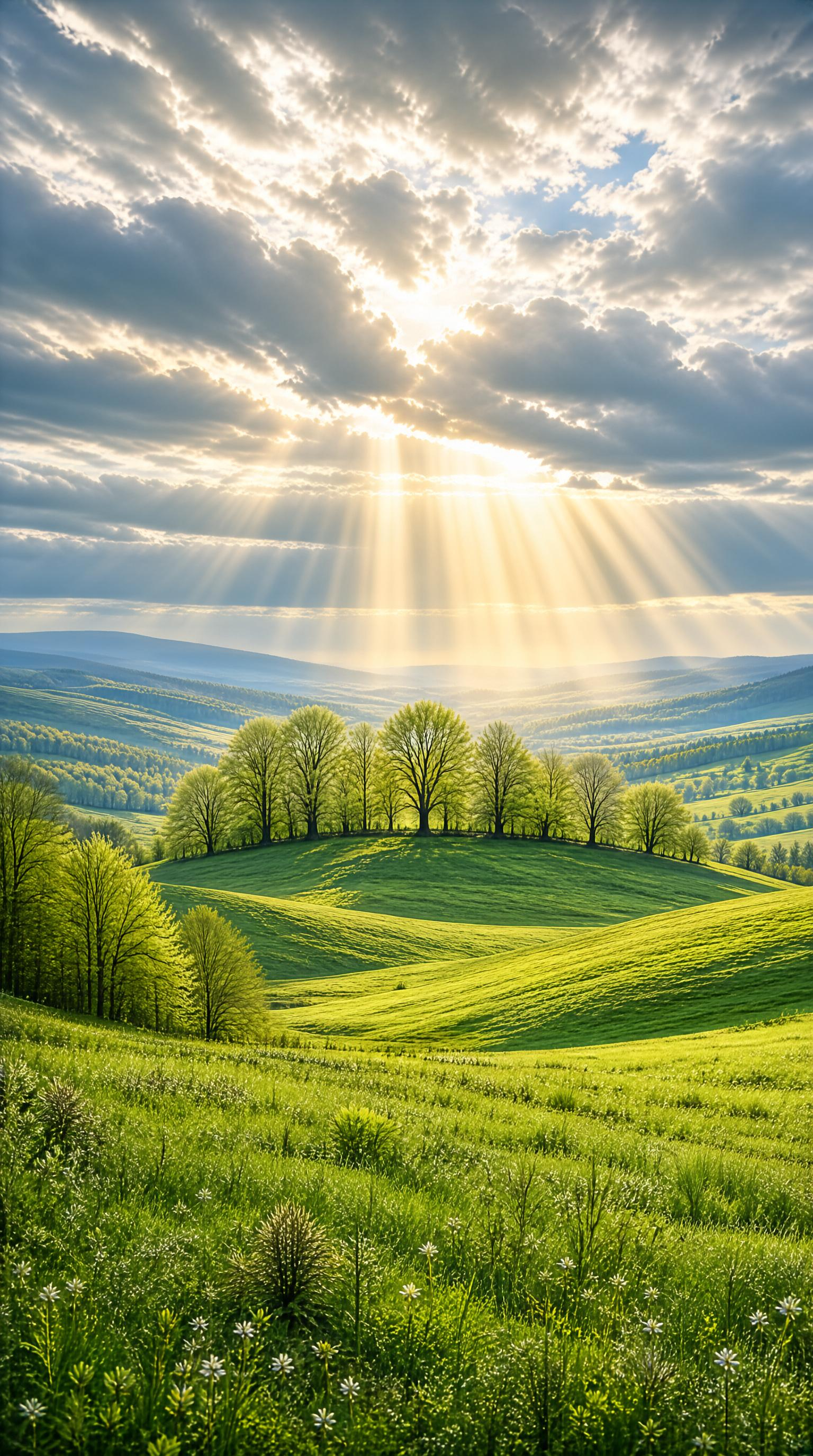 Sunlit Green Hills