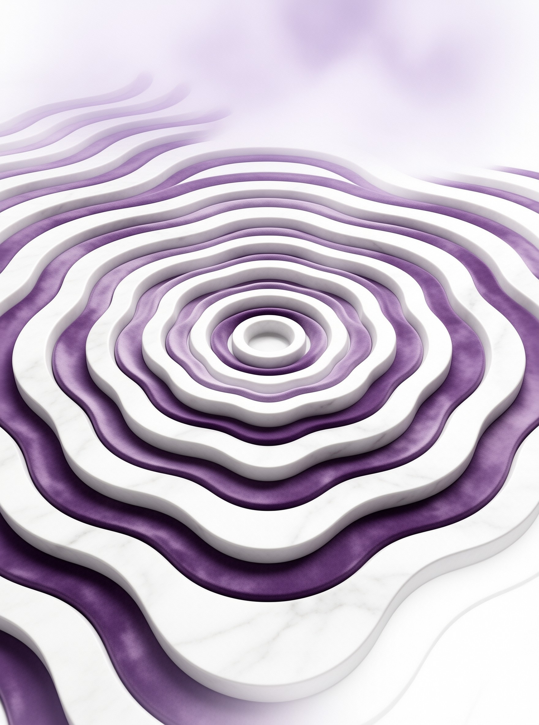 Abstract Purple Layered Waves