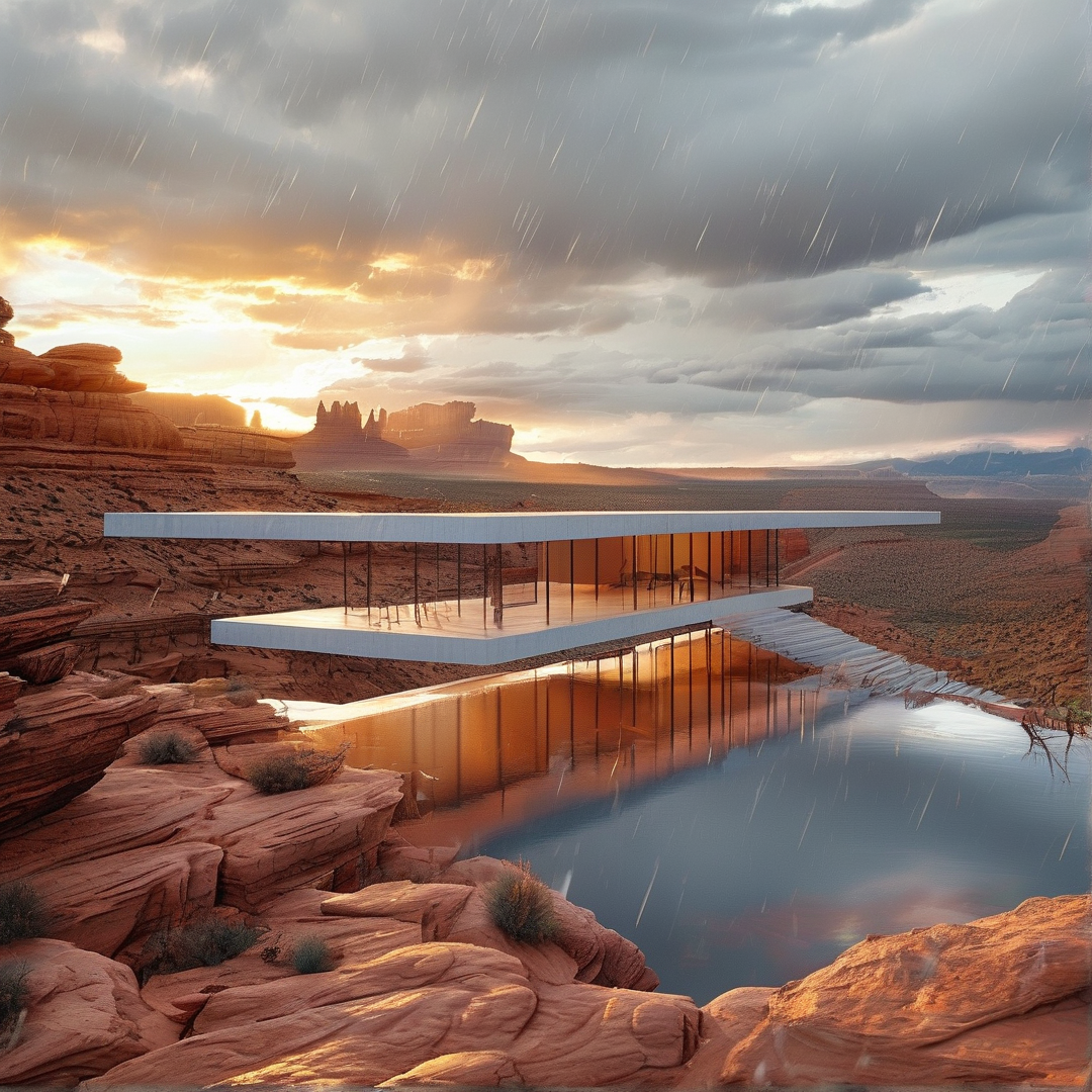 Modern Desert Cantilever House