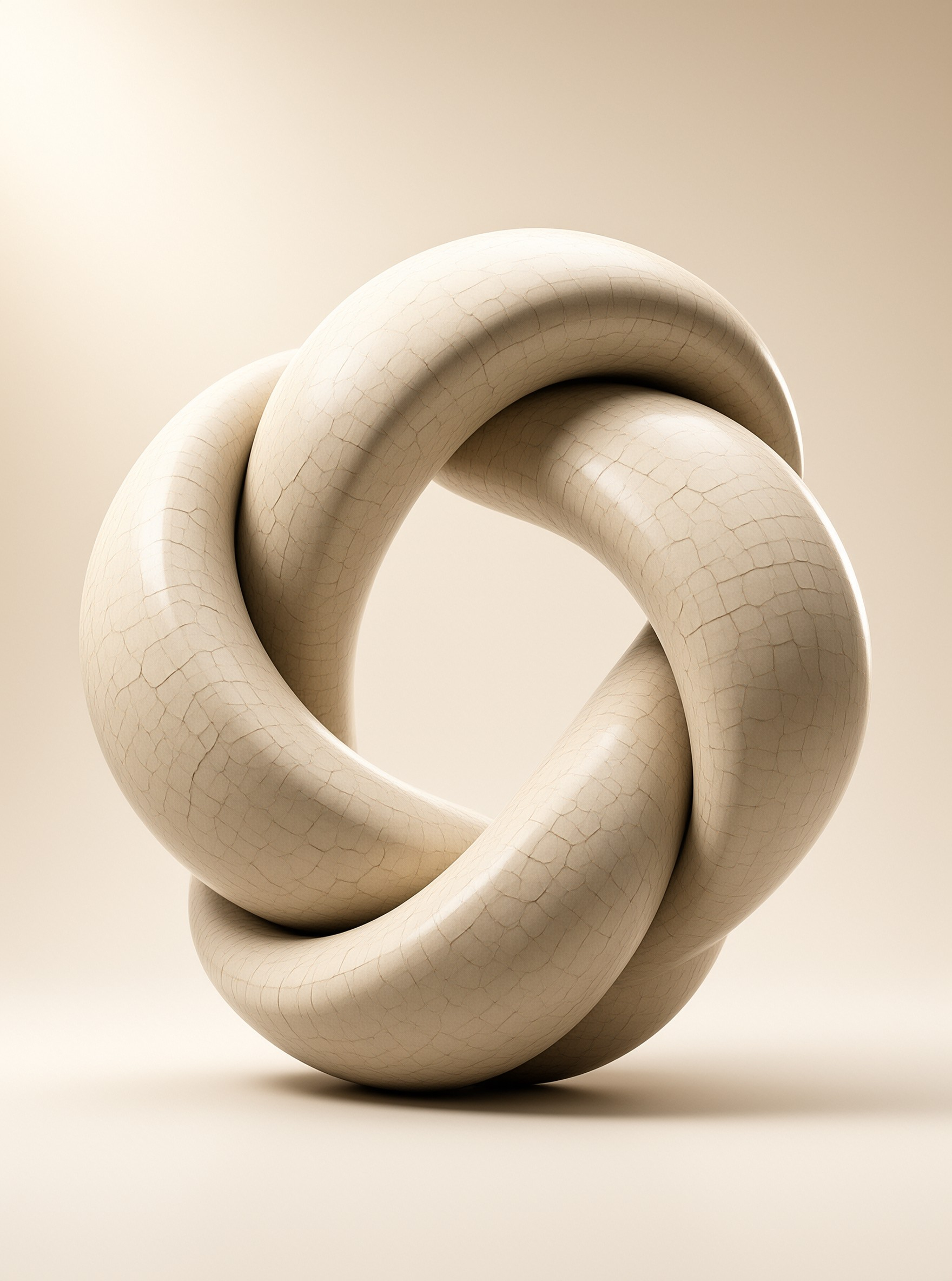 Cracked Beige Knot