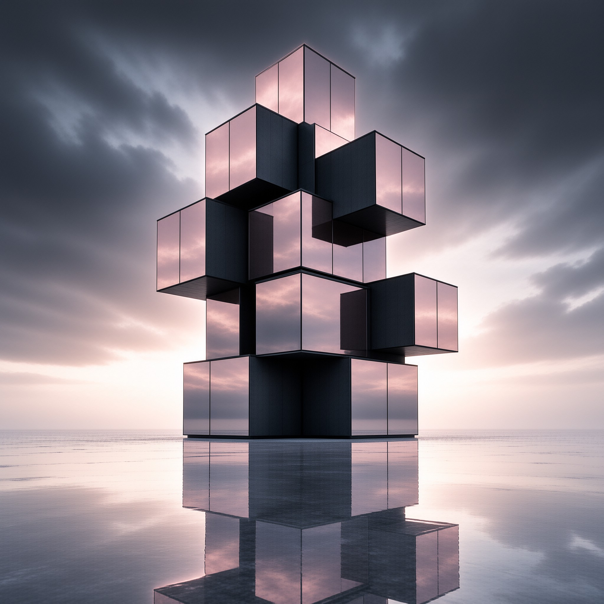 Futuristic Tower on Water