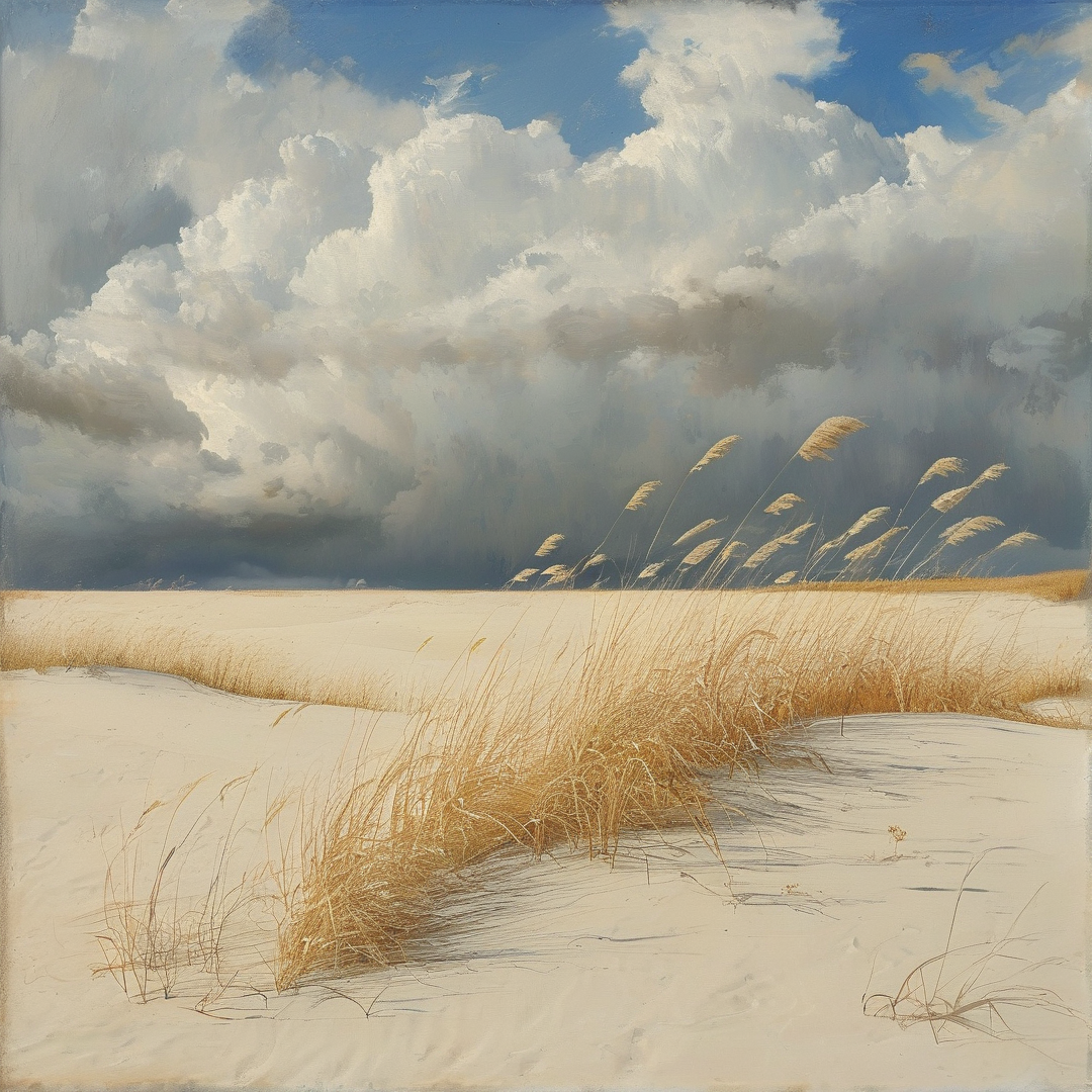 Wind Blown Grass on Dunes
