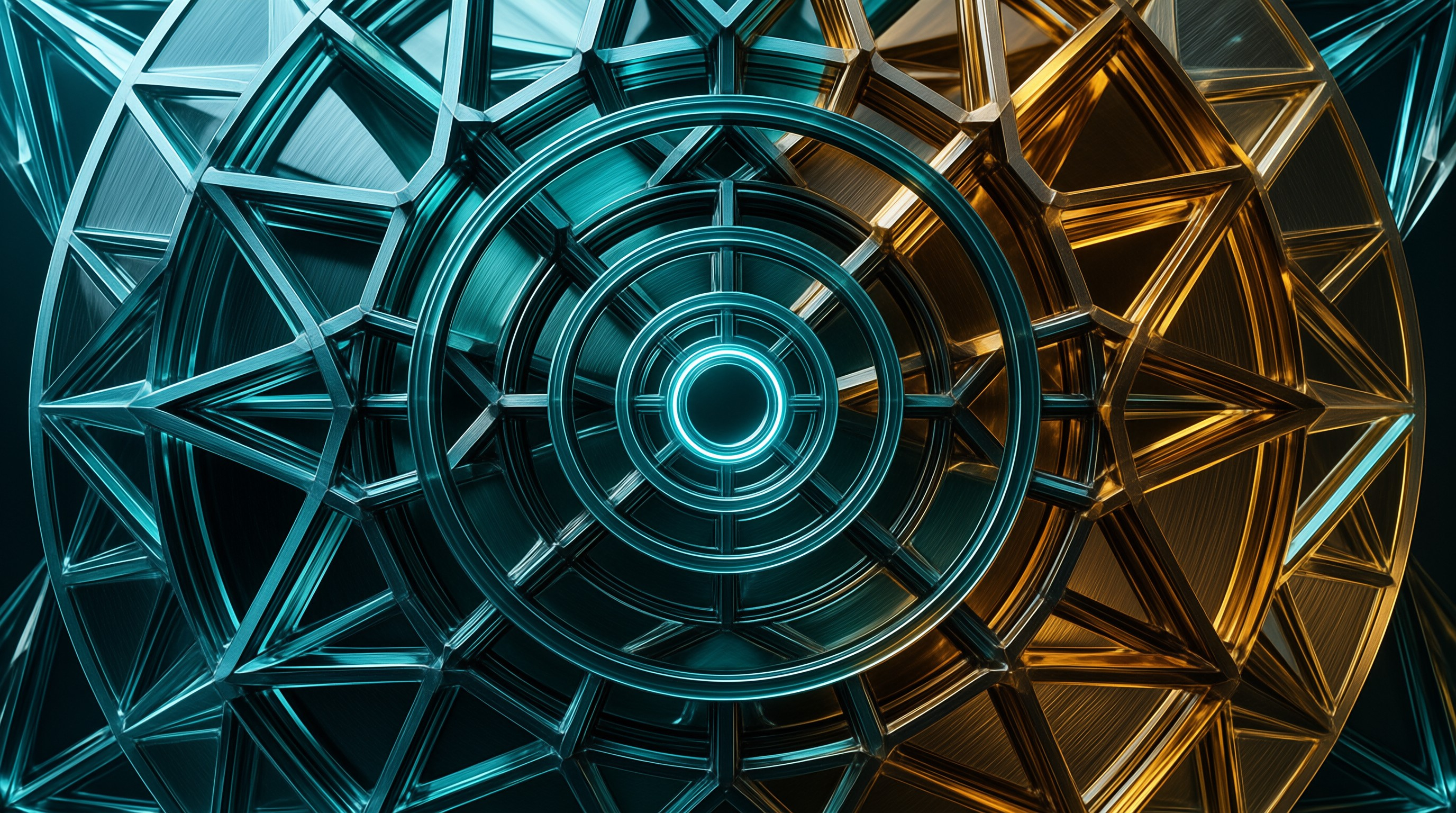 Abstract Geometric Metal Art