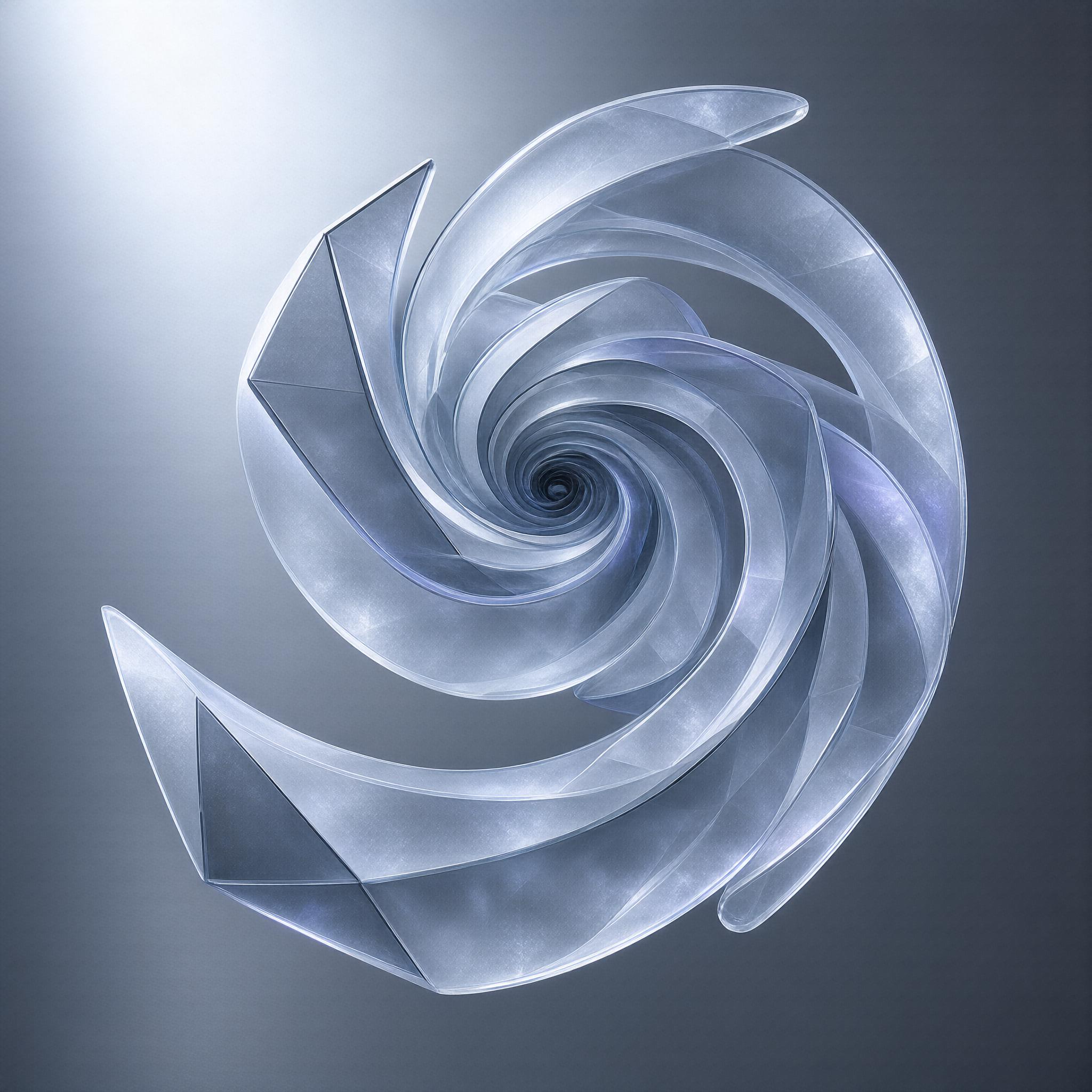 Abstract Glass Spiral Vortex