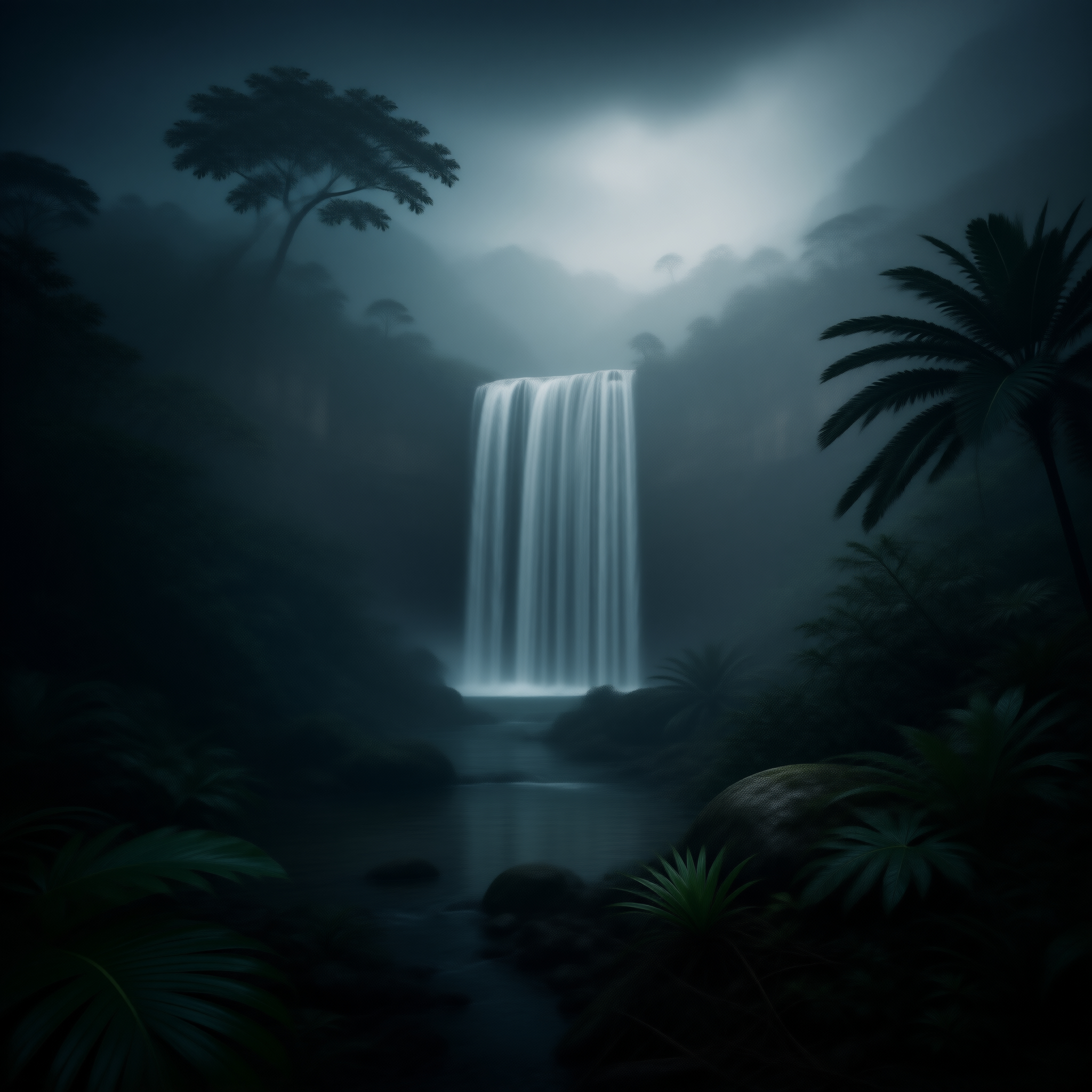 Jungle Waterfall Landscape
