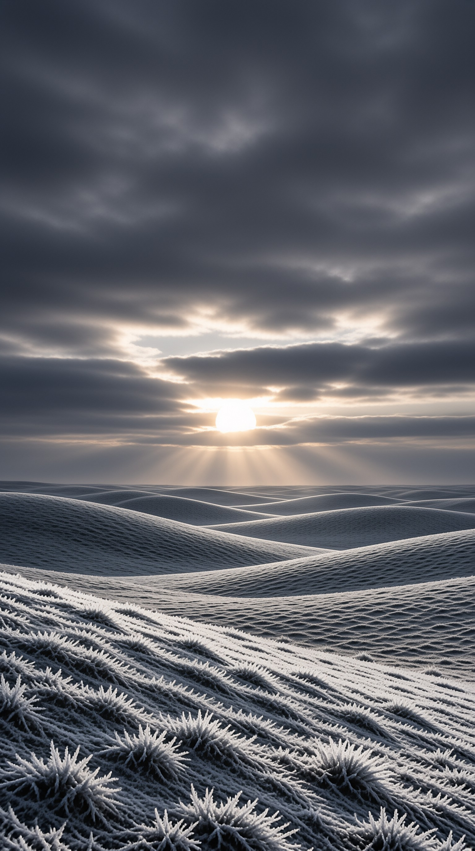 Frosty Desert Landscape