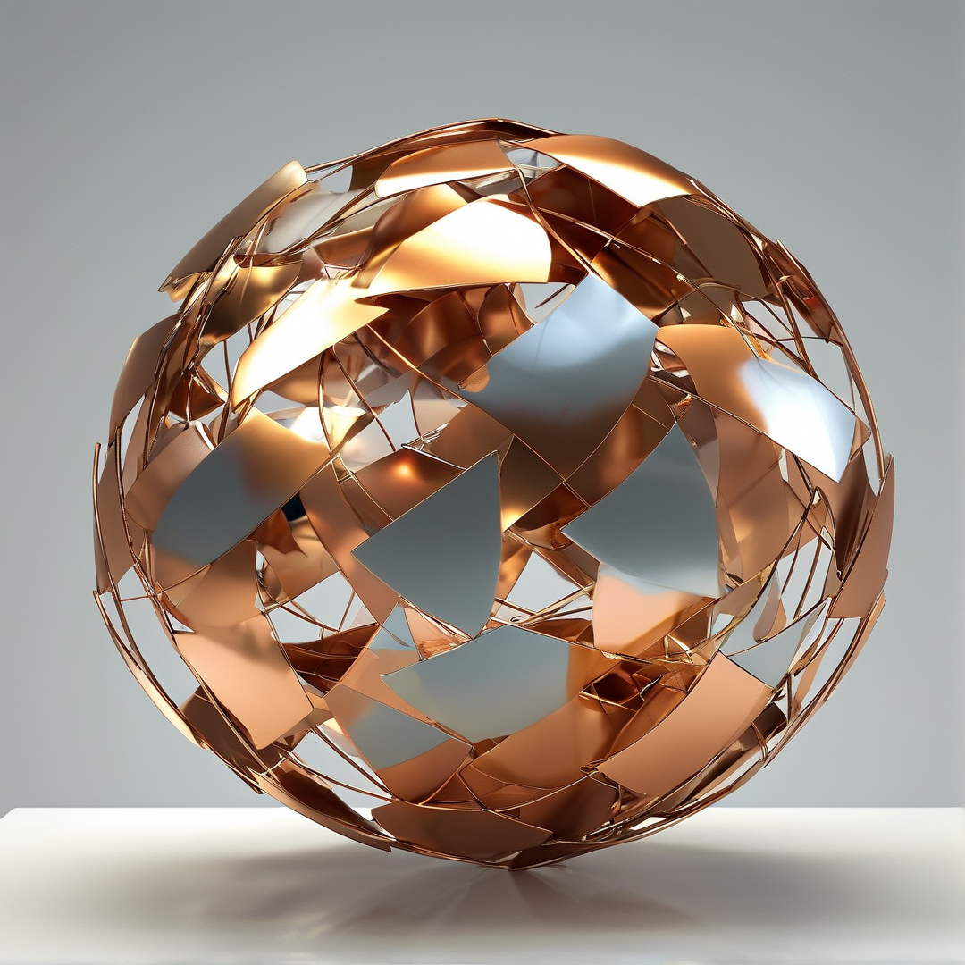 Metallic Abstract Sphere Art