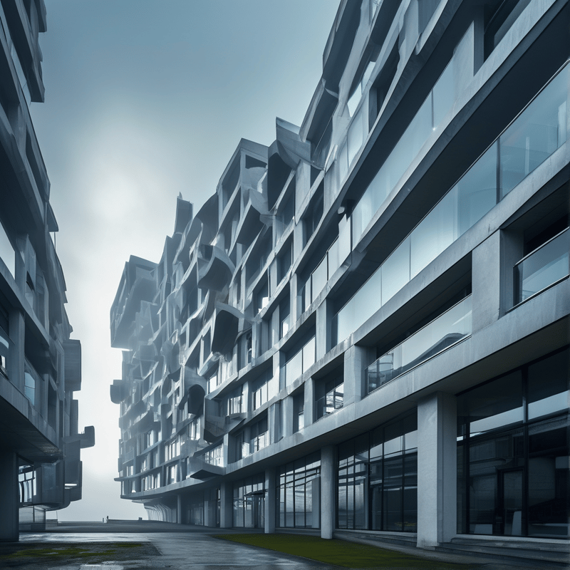 Modern Geometric Building