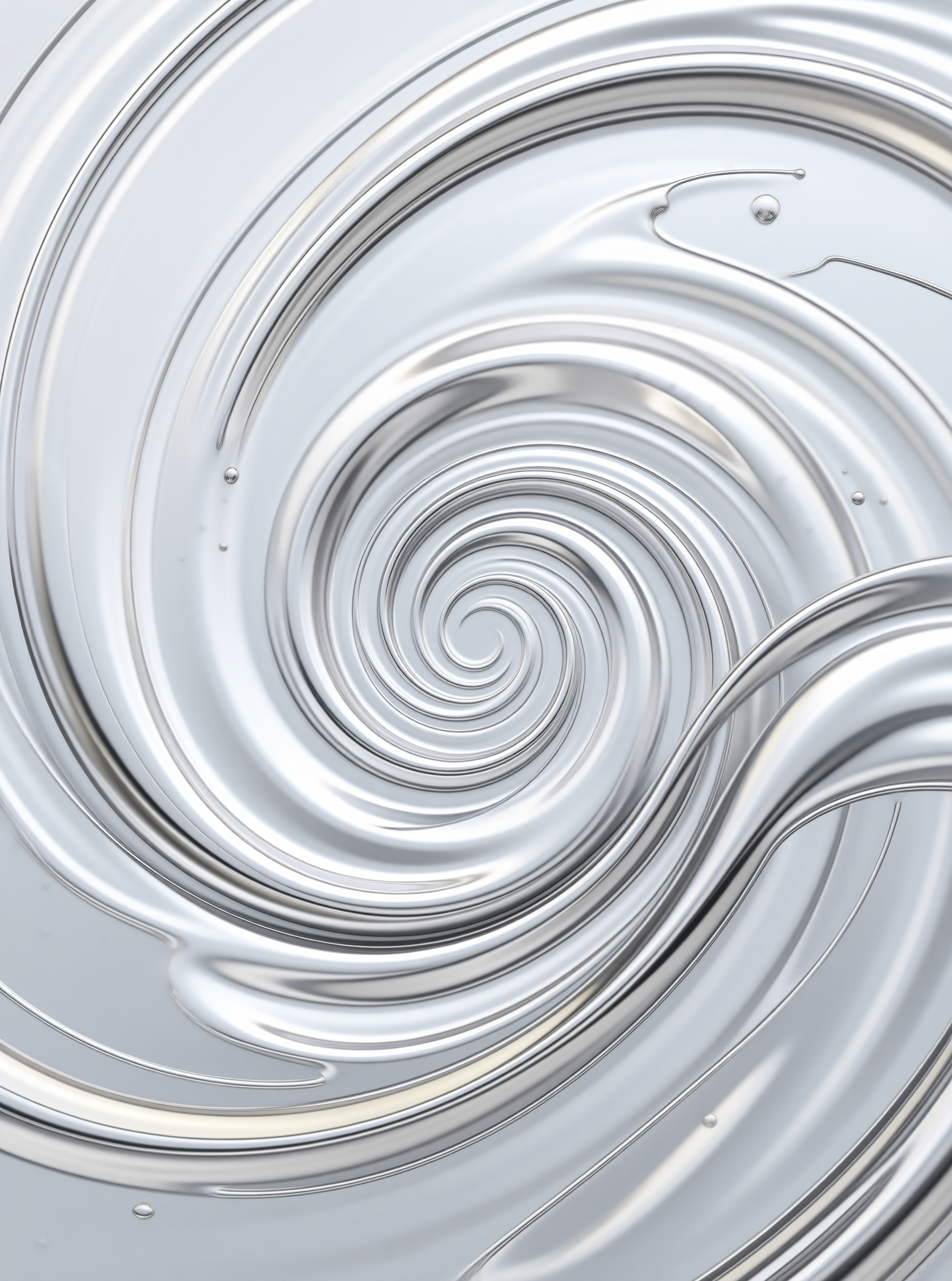 Chrome Liquid Spiral — Glossy Study