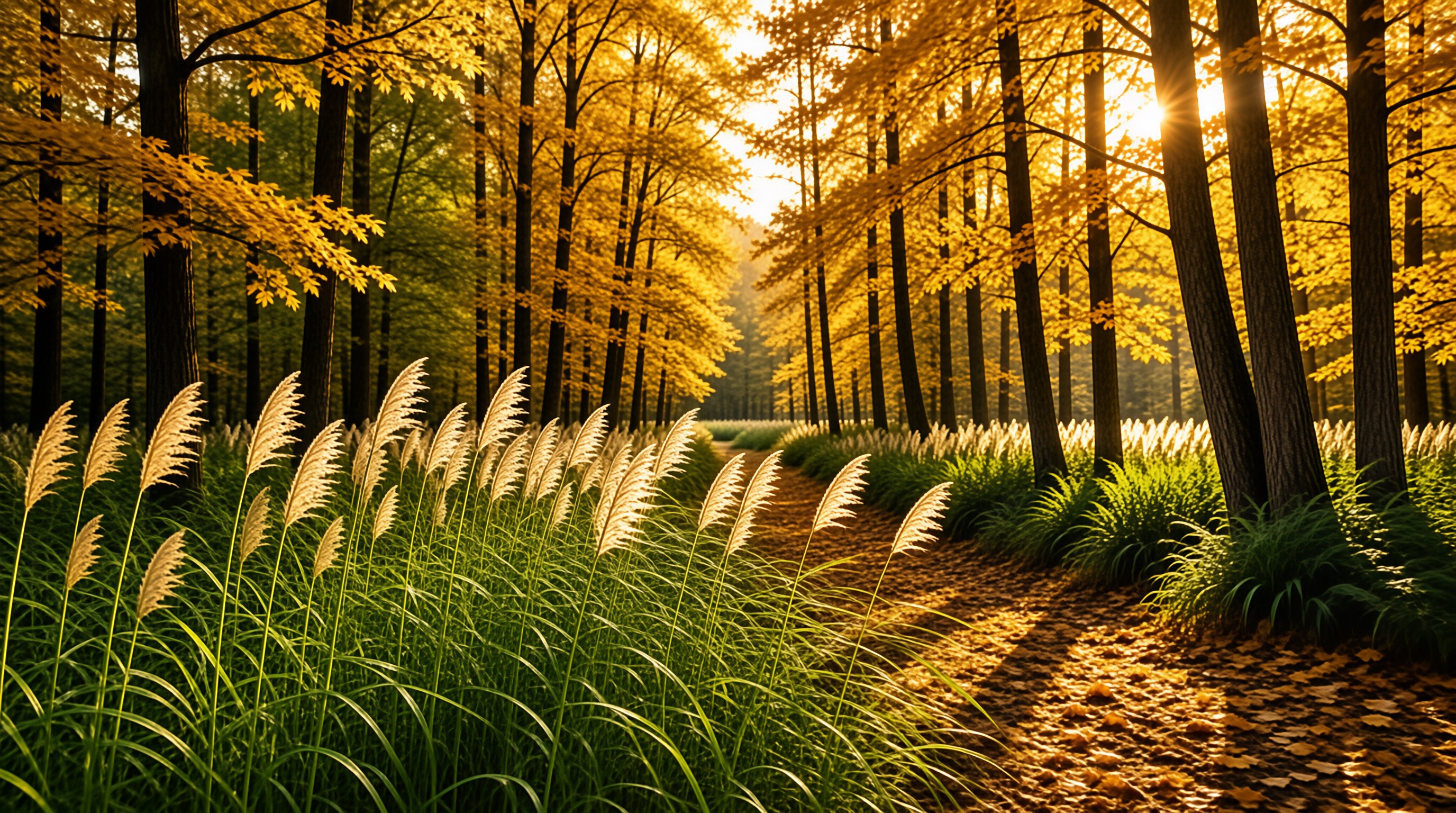 Serene Autumn Forest Path
