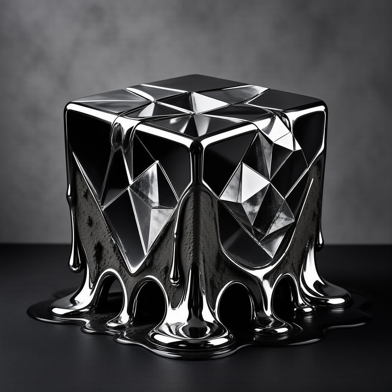 Liquid Metal Cube Melting