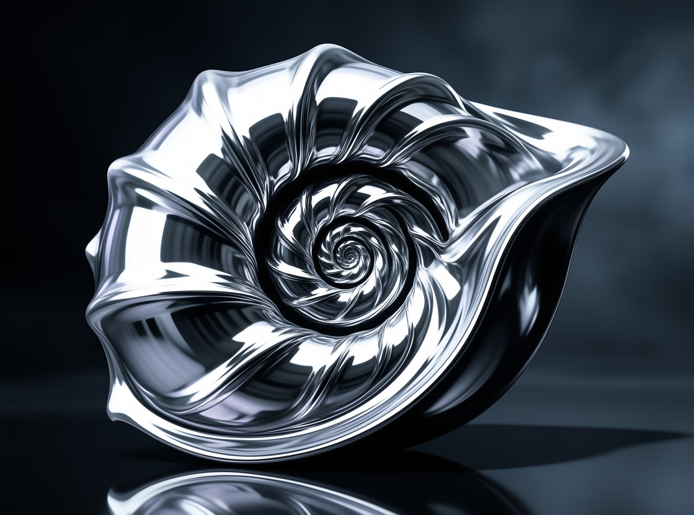 Abstract Metallic Spiral