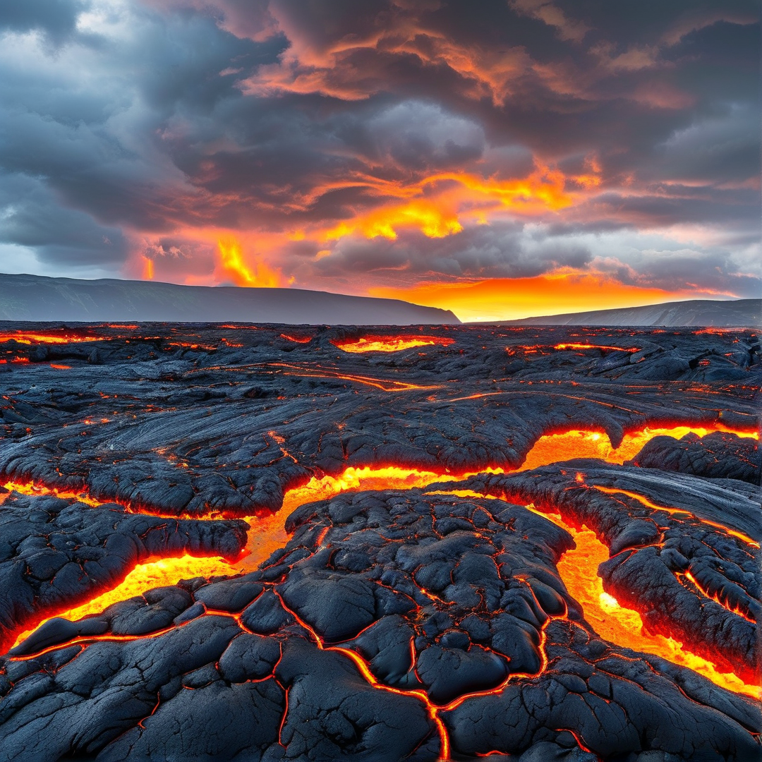 Volcanic Lava Flow