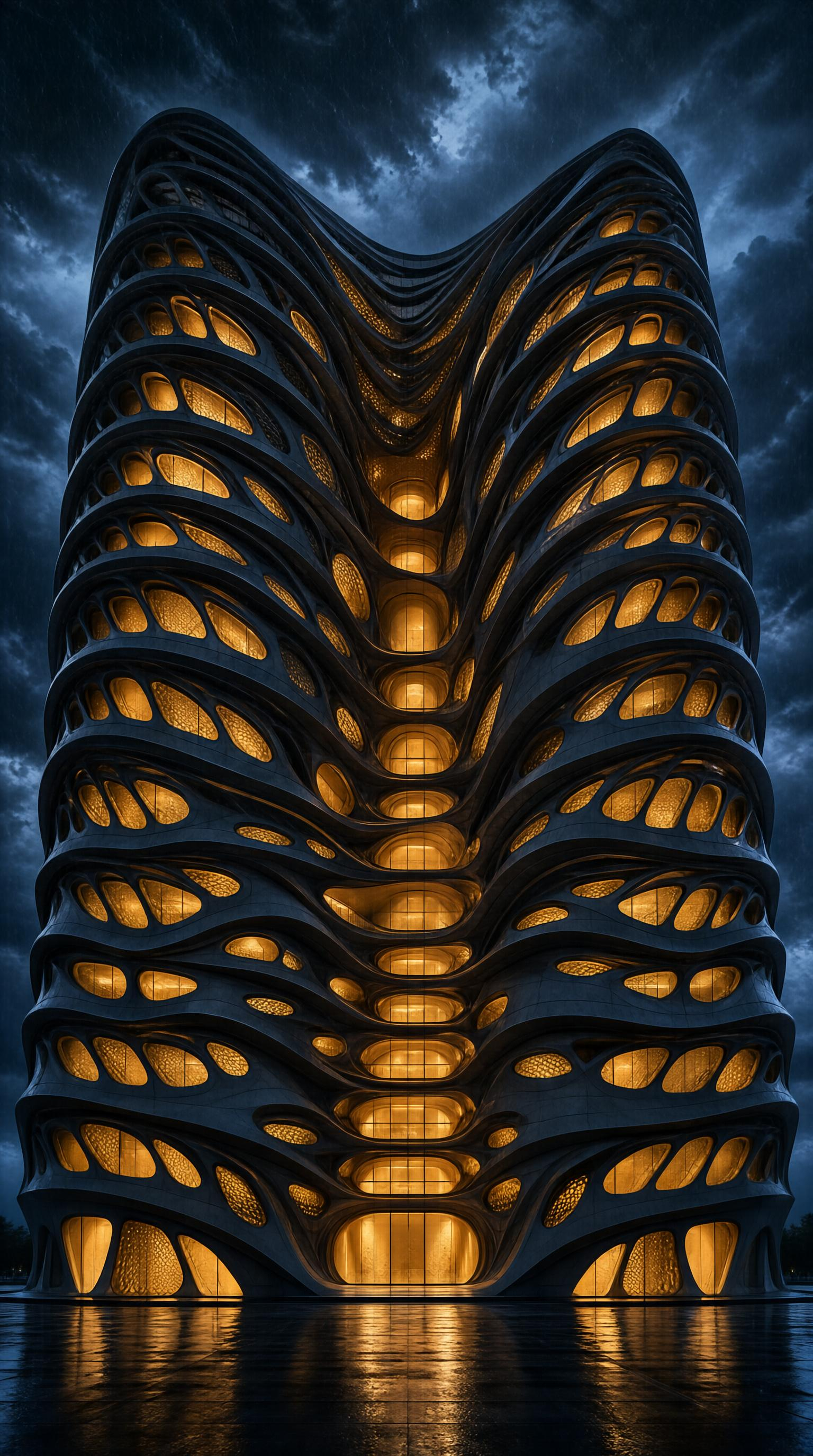 Futuristic Wavy Tower