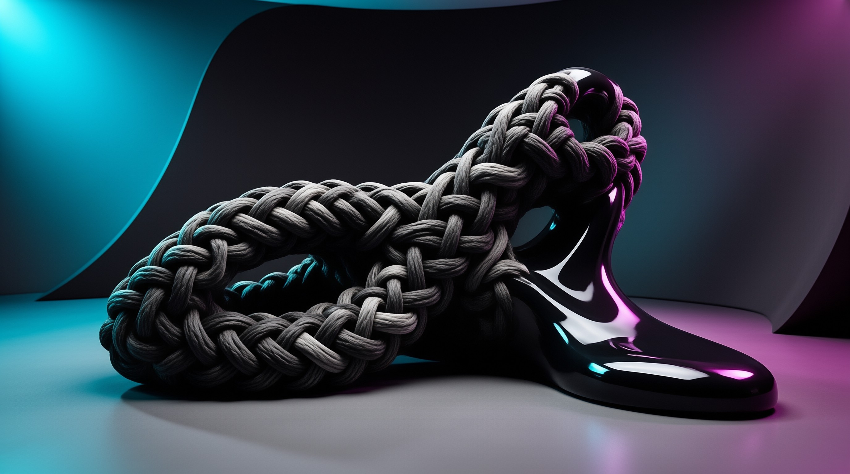 Surreal Woven Shoe Render