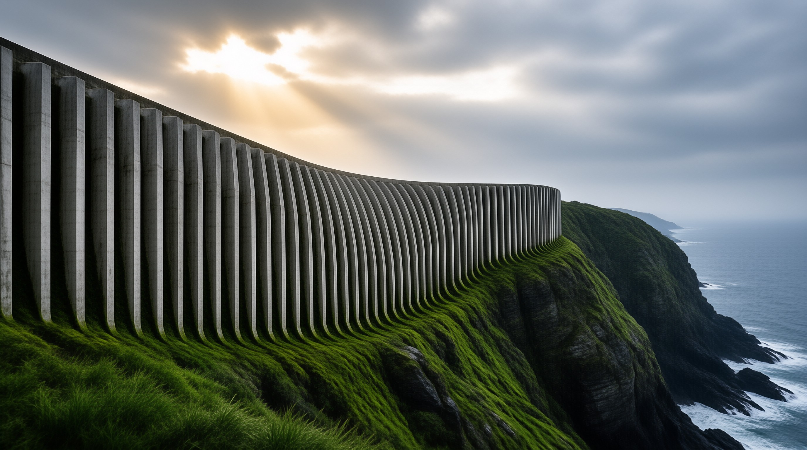 Curved Concrete Wall