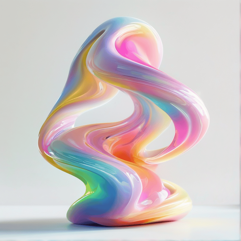 Iridescent Liquid Sculpture