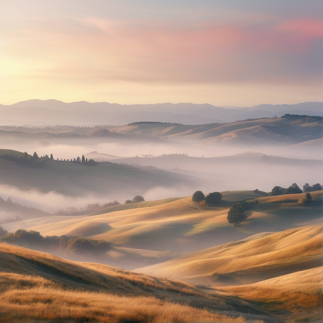 Misty Golden Hills
