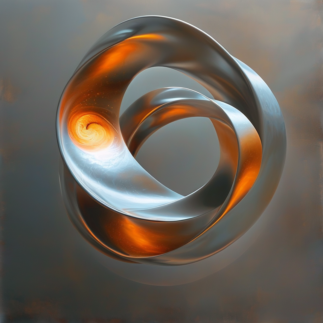 Abstract Metallic Spiral