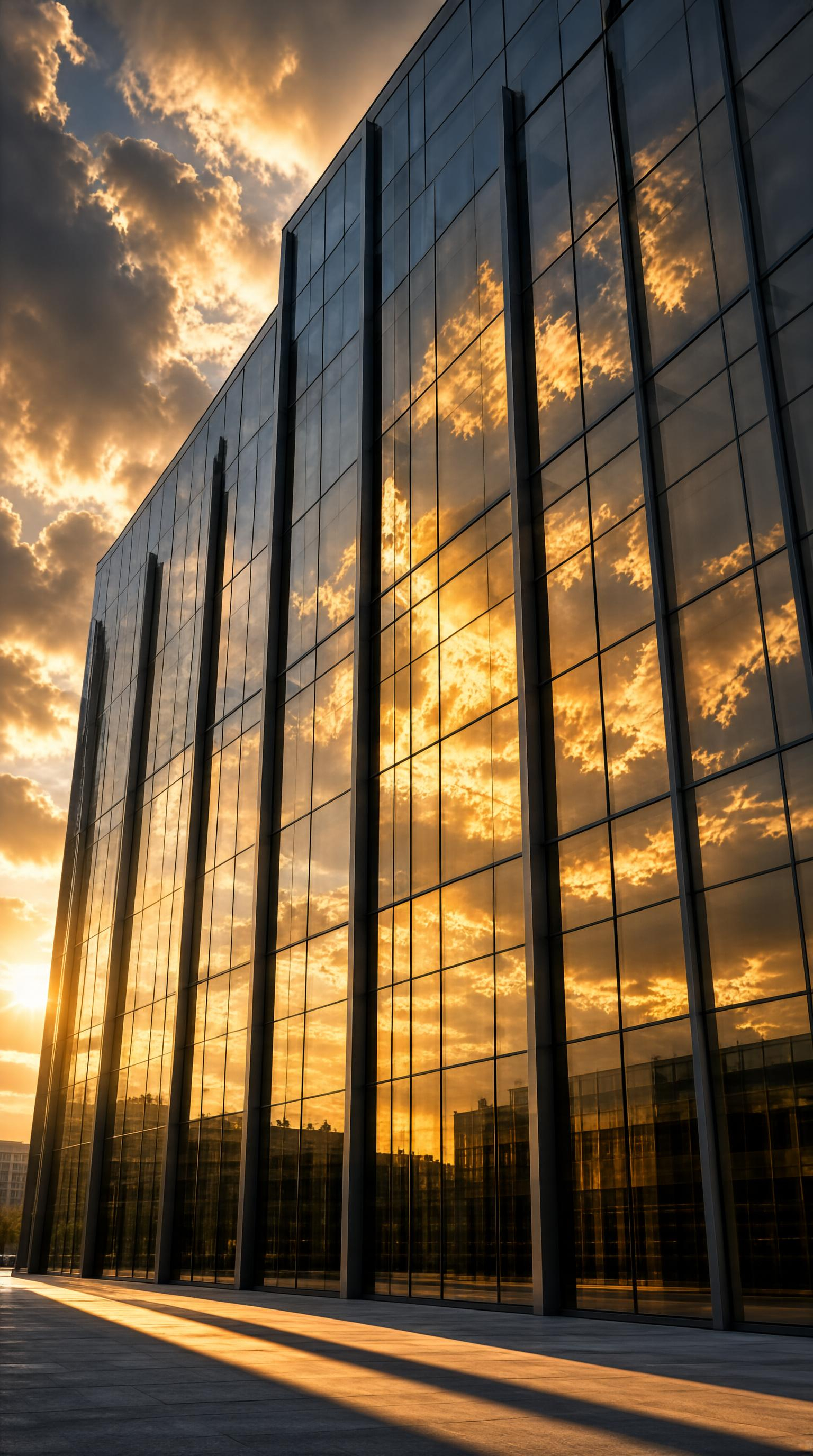 Golden Hour Glass Tower