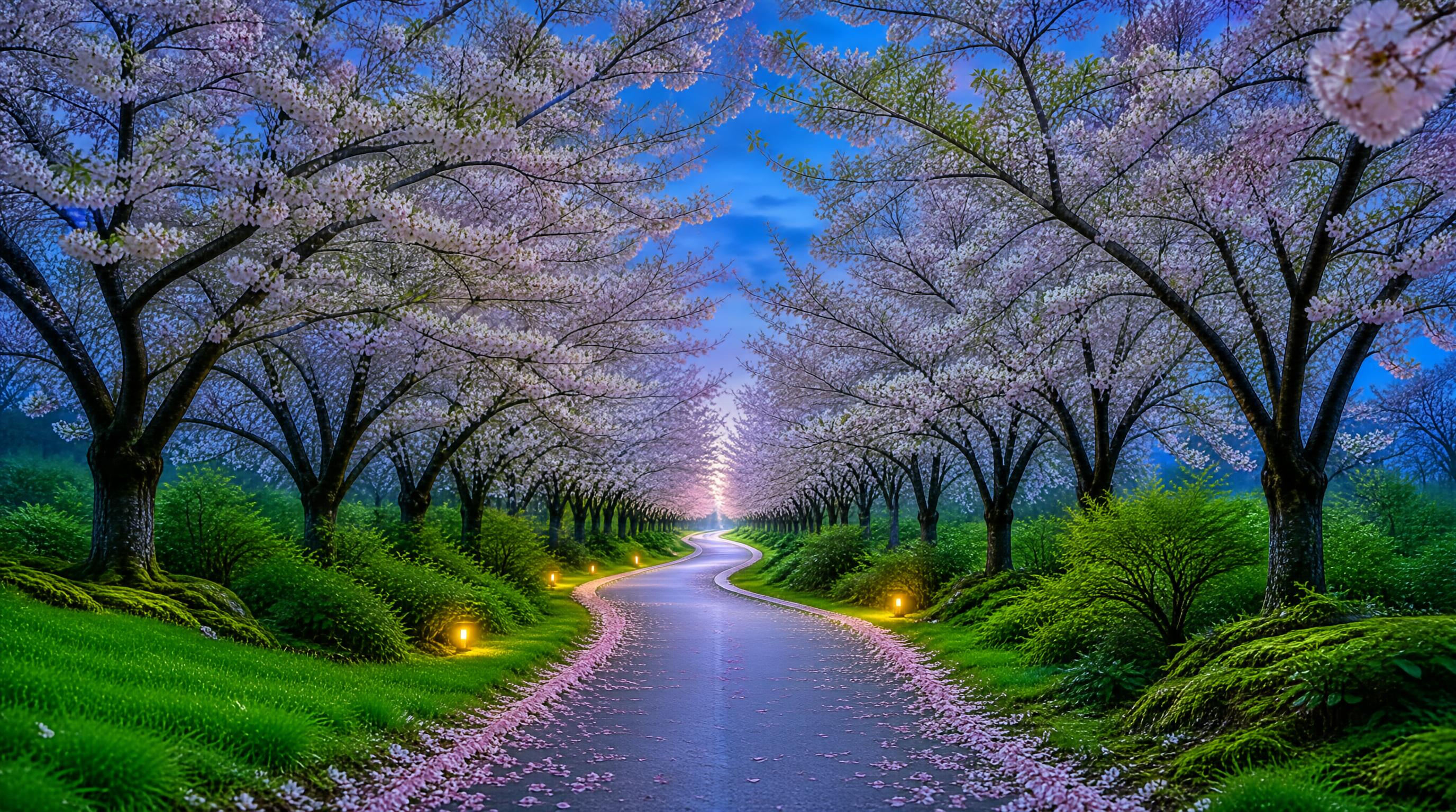 Dreamy Cherry Blossom Road