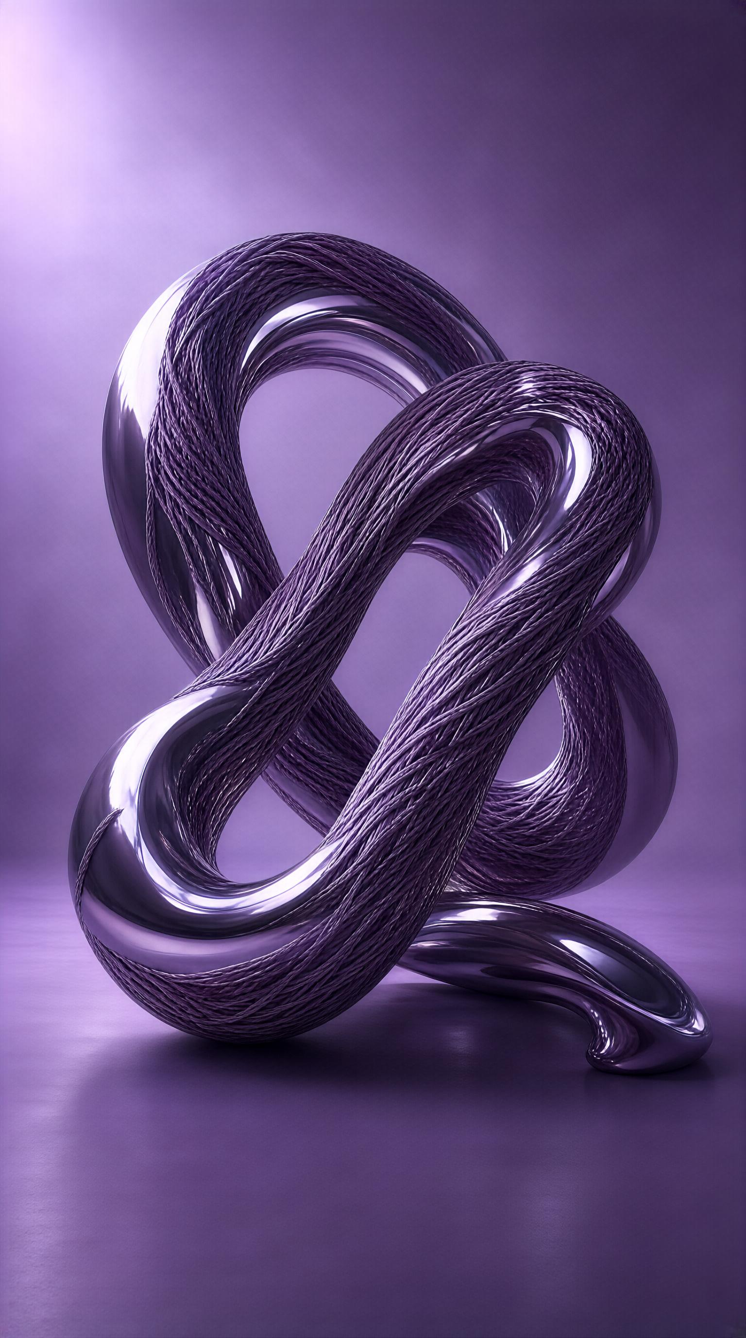 Purple Infinity Symbol Sculpture