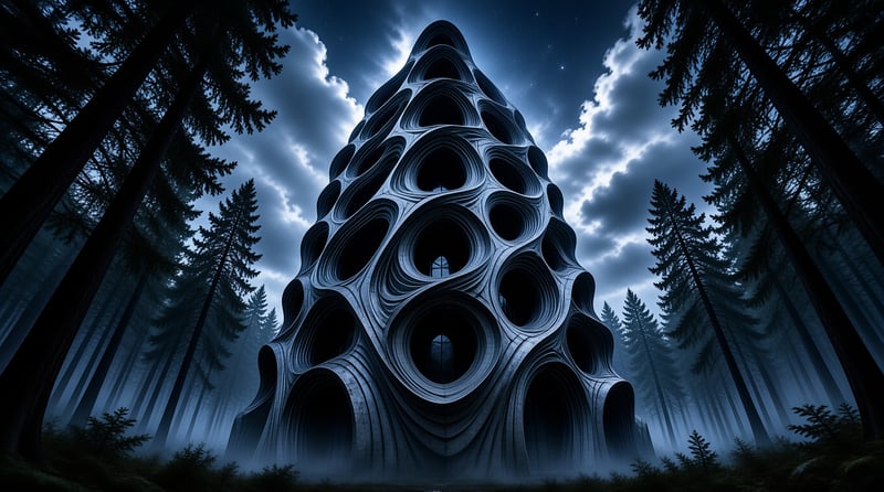 Parametric Tower in Pine Forest