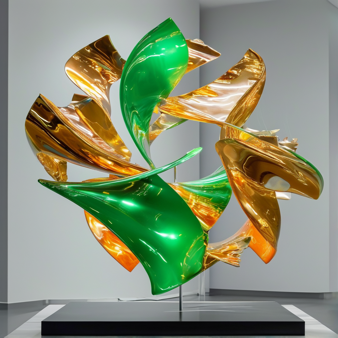 Abstract Glass Sculpture