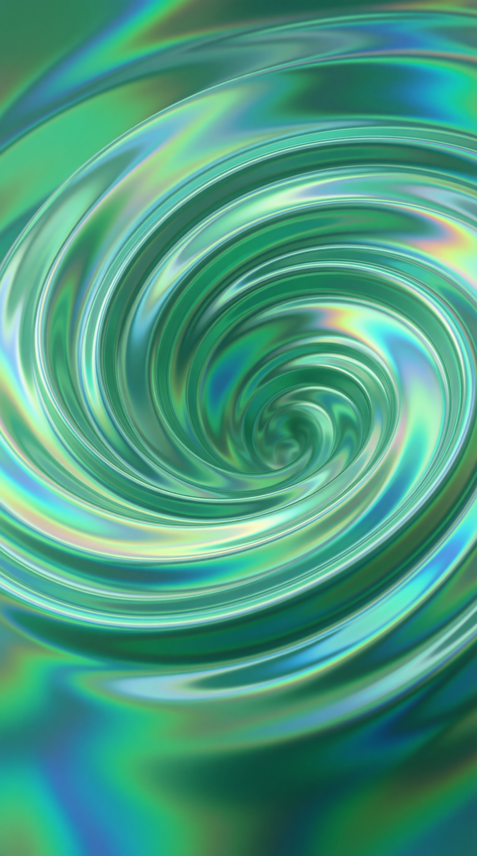 Iridescent Green Spiral