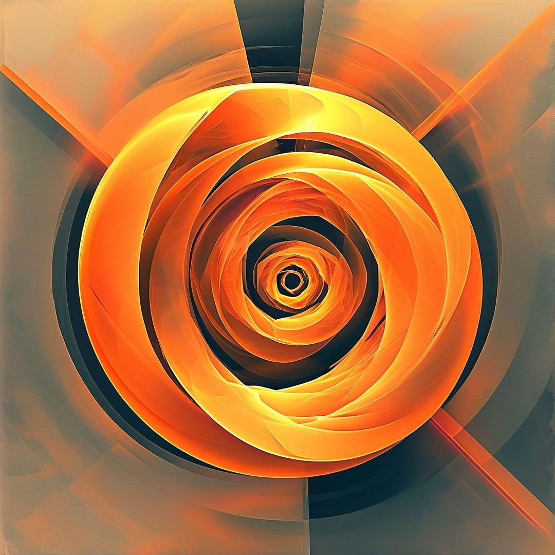Glowing Orange Spiral