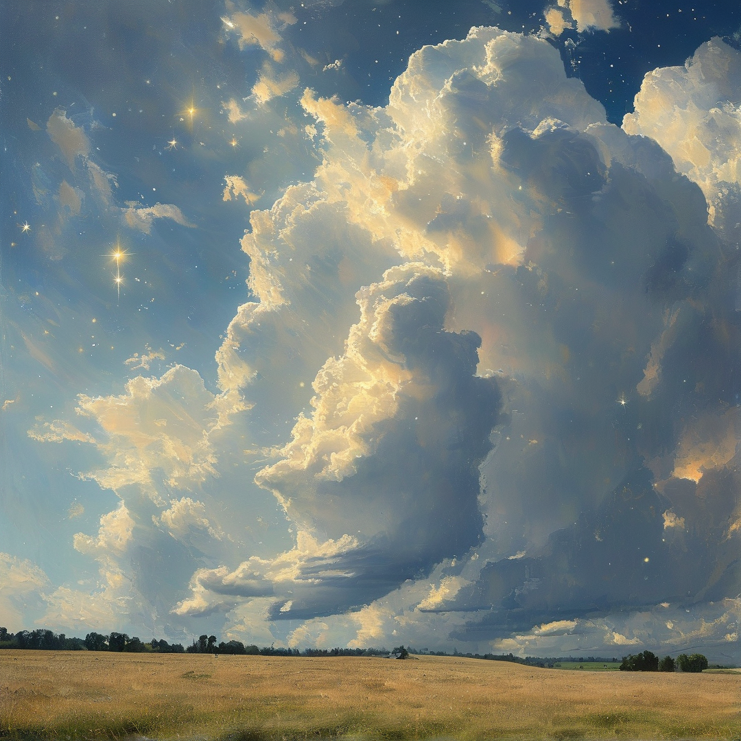 Dramatic Sky Over Field
