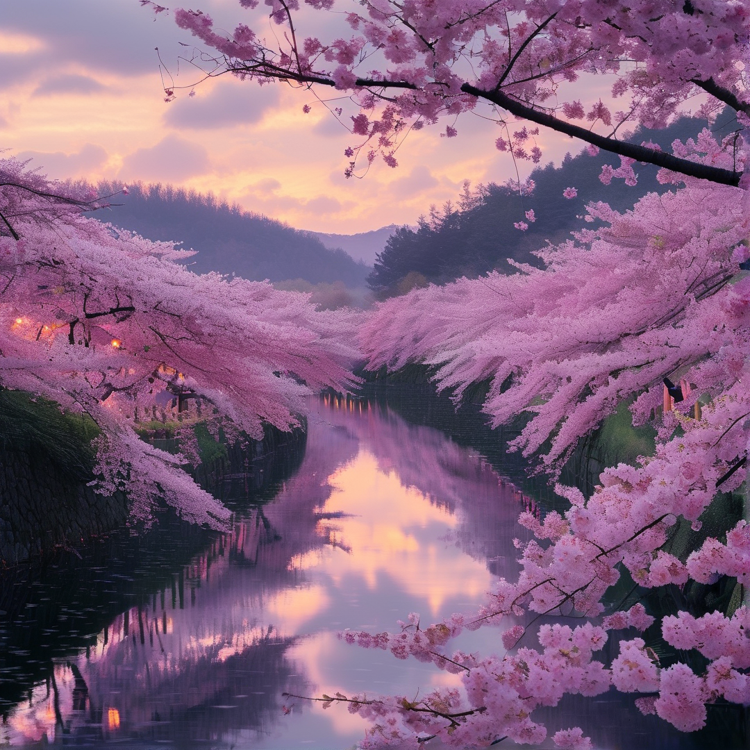 Cherry Blossom River