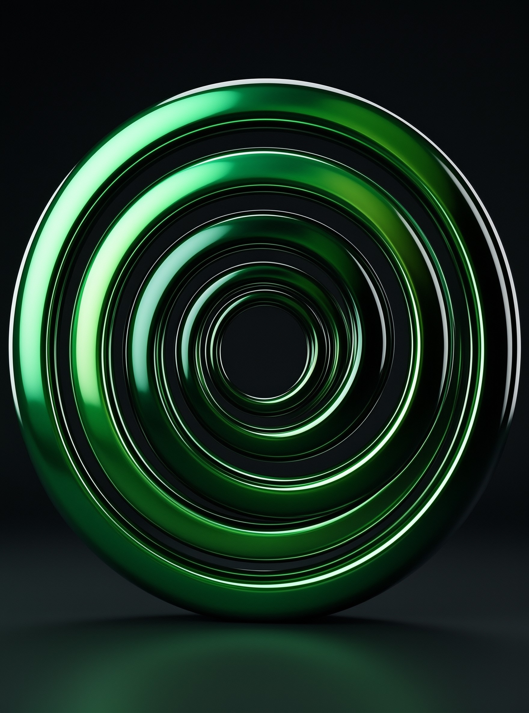 Emerald Concentric Rings — Glossy Study