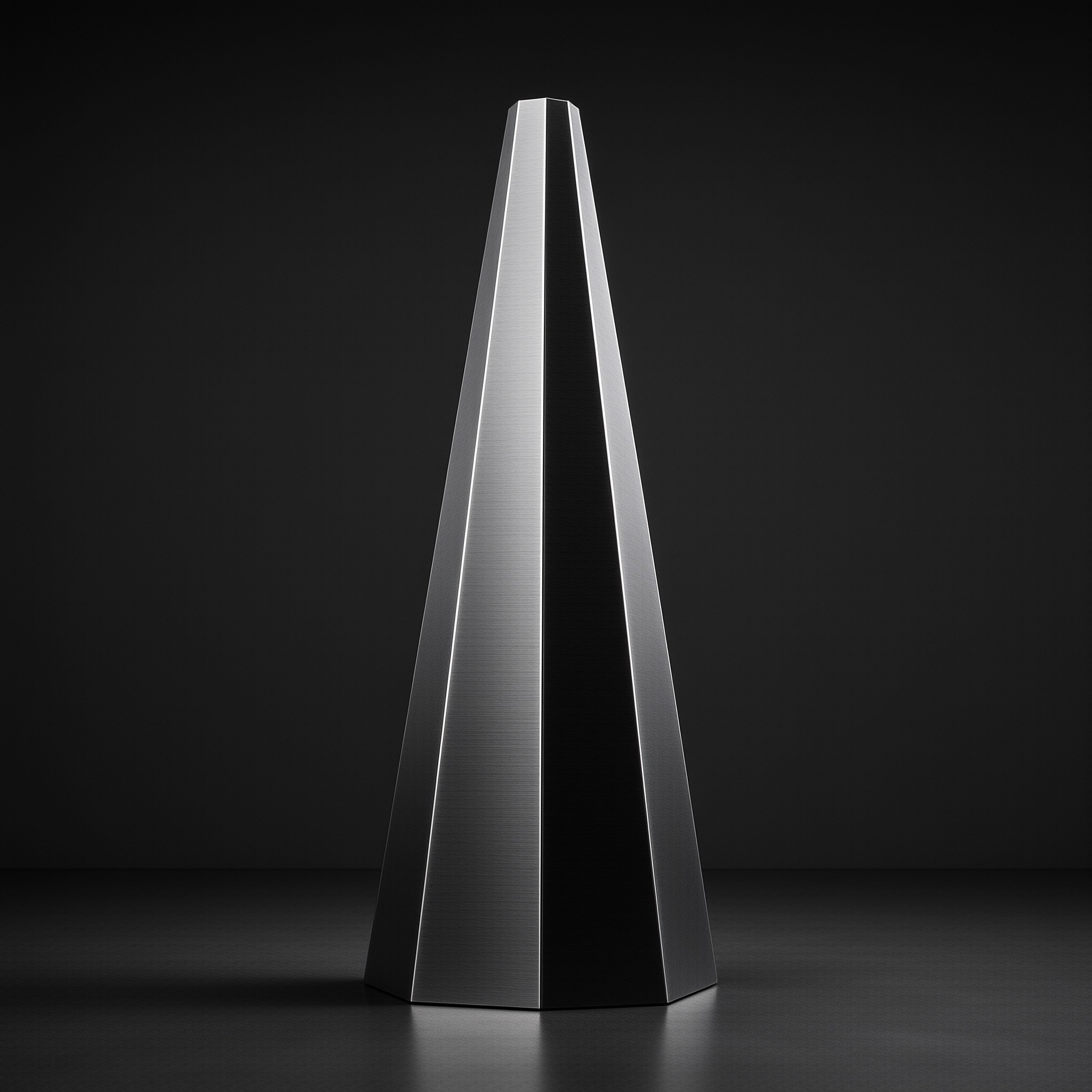 Metallic Geometric Sculpture