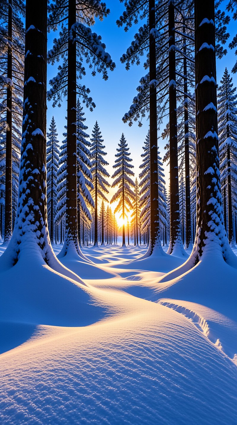 Winter Forest Sunrise