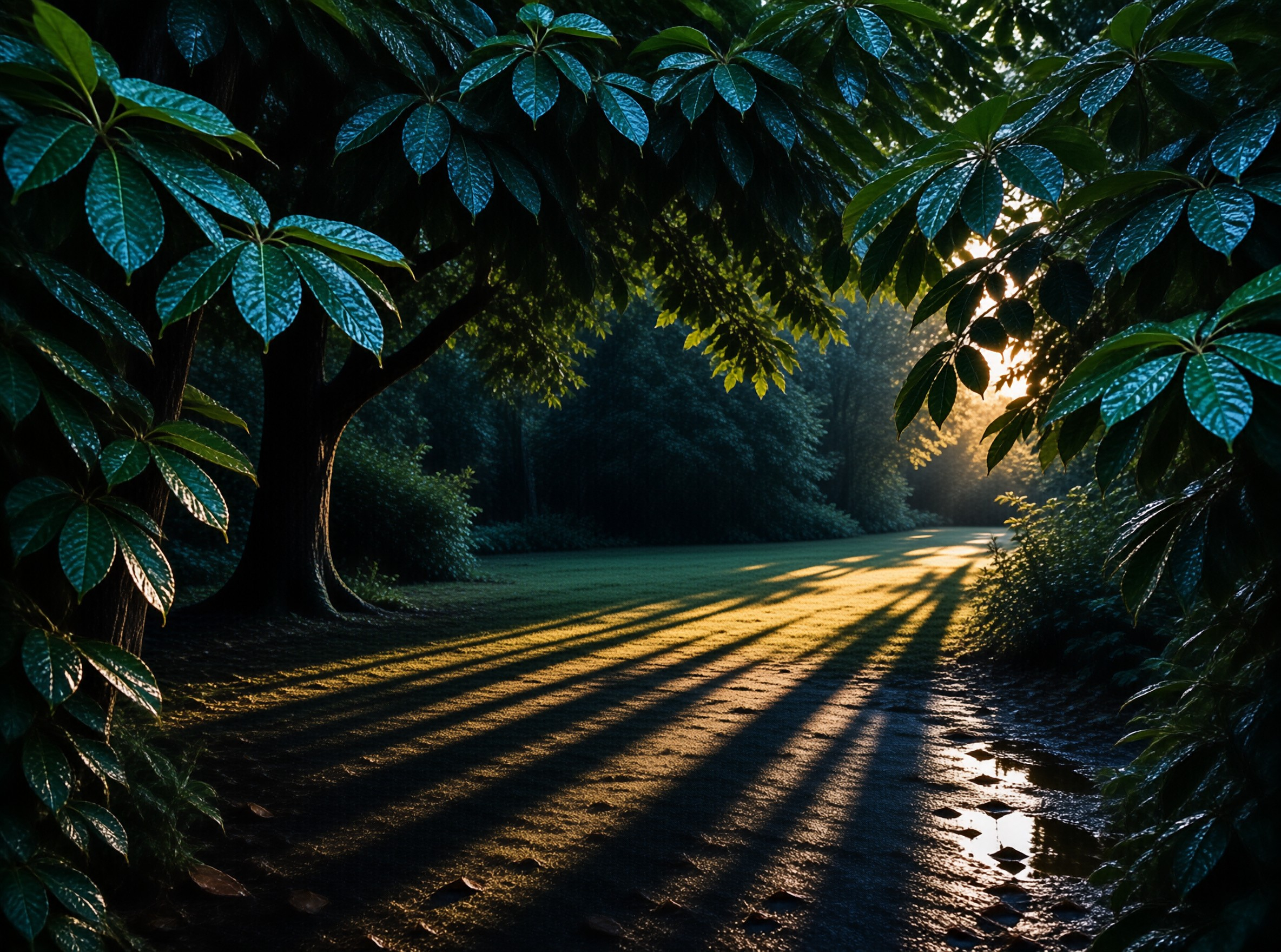 Sunlit Forest Path