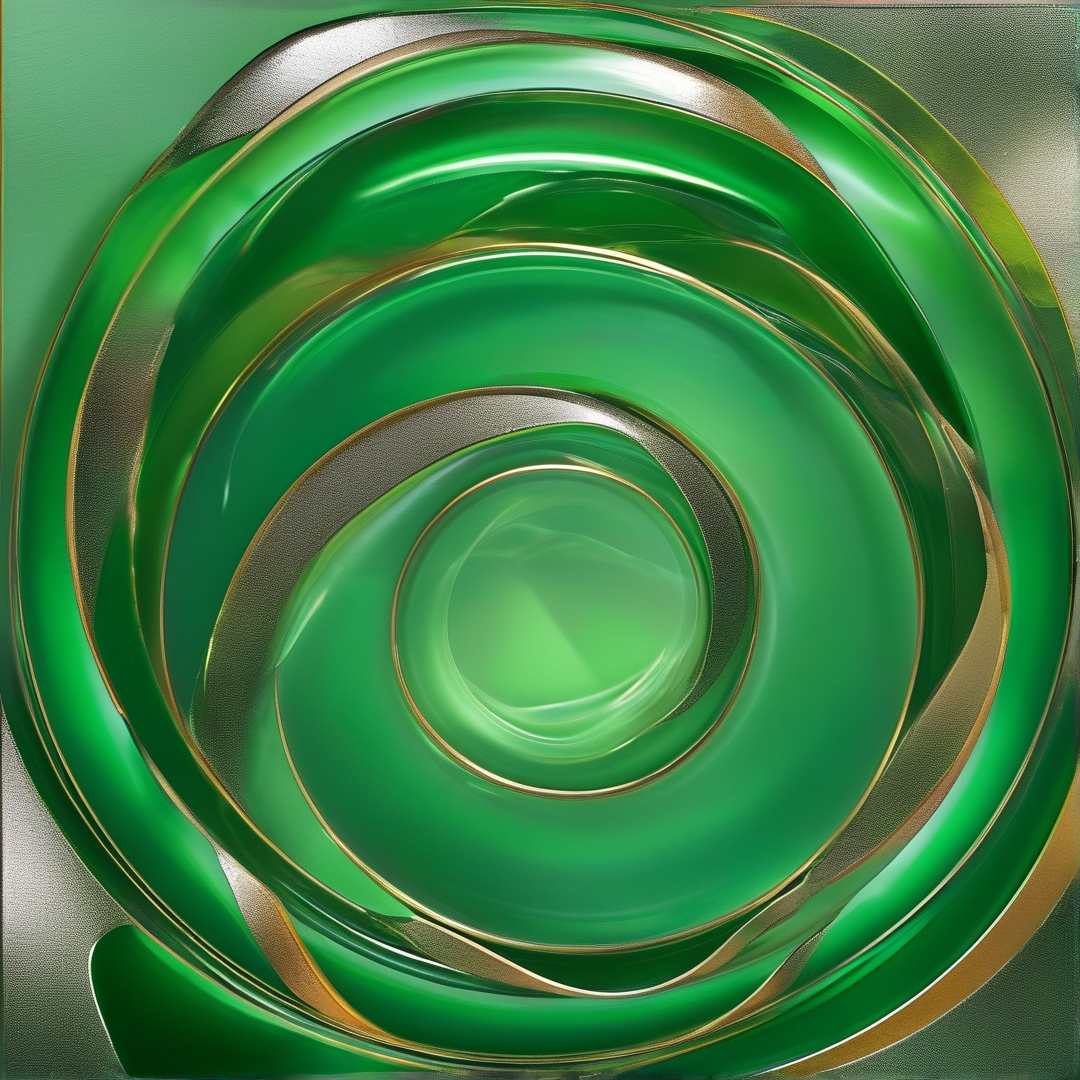 Abstract Green Swirl