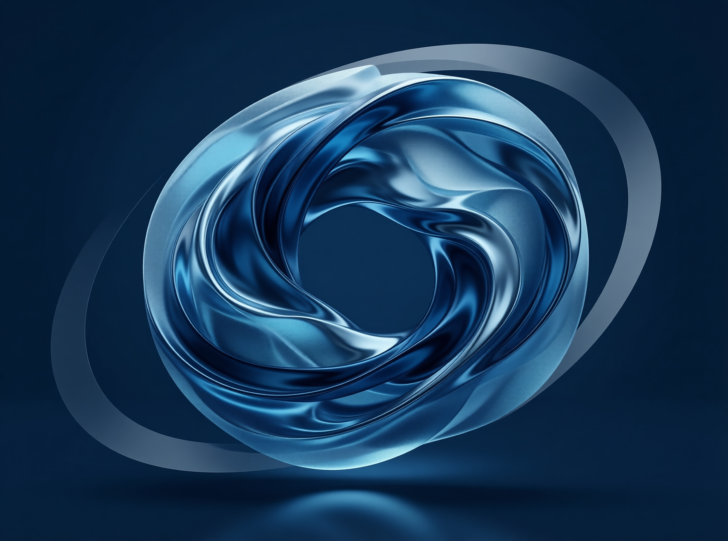 Abstract Metallic Blue Swirl