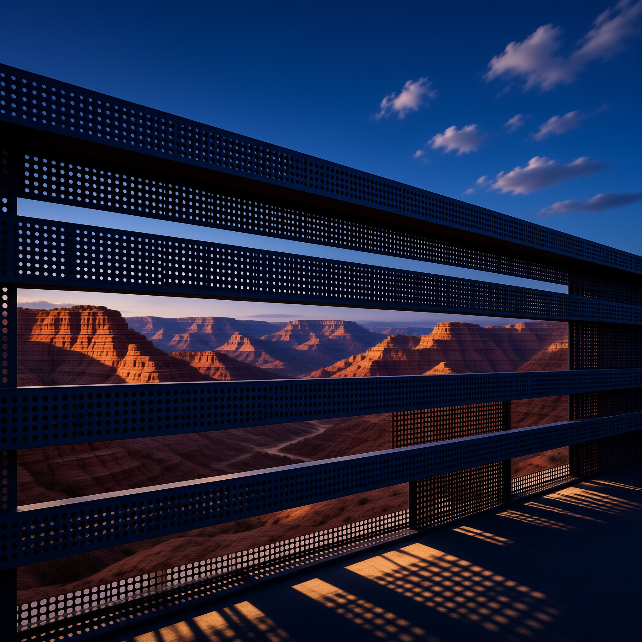 Canyon View Through Railing