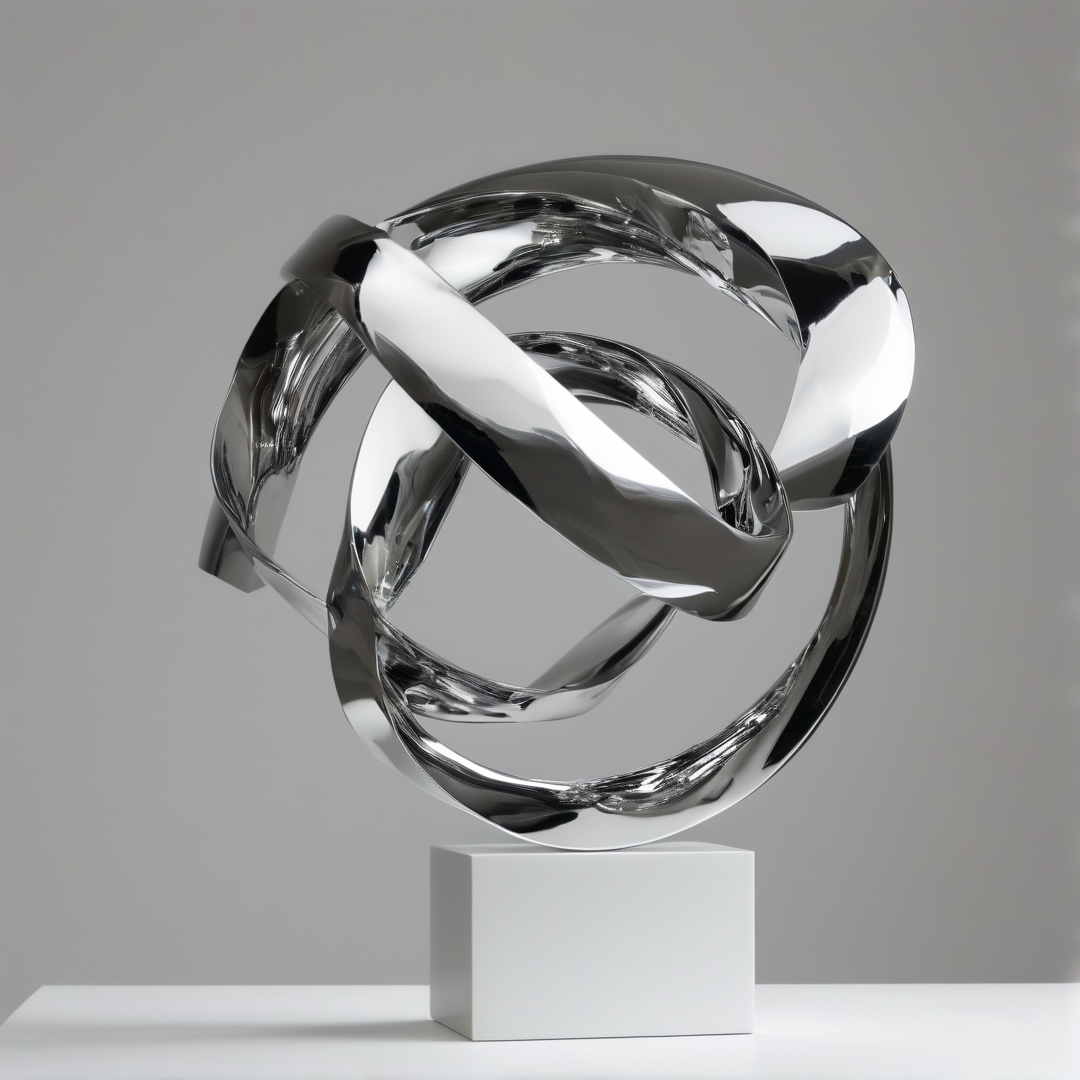 Abstract Chrome Sculpture