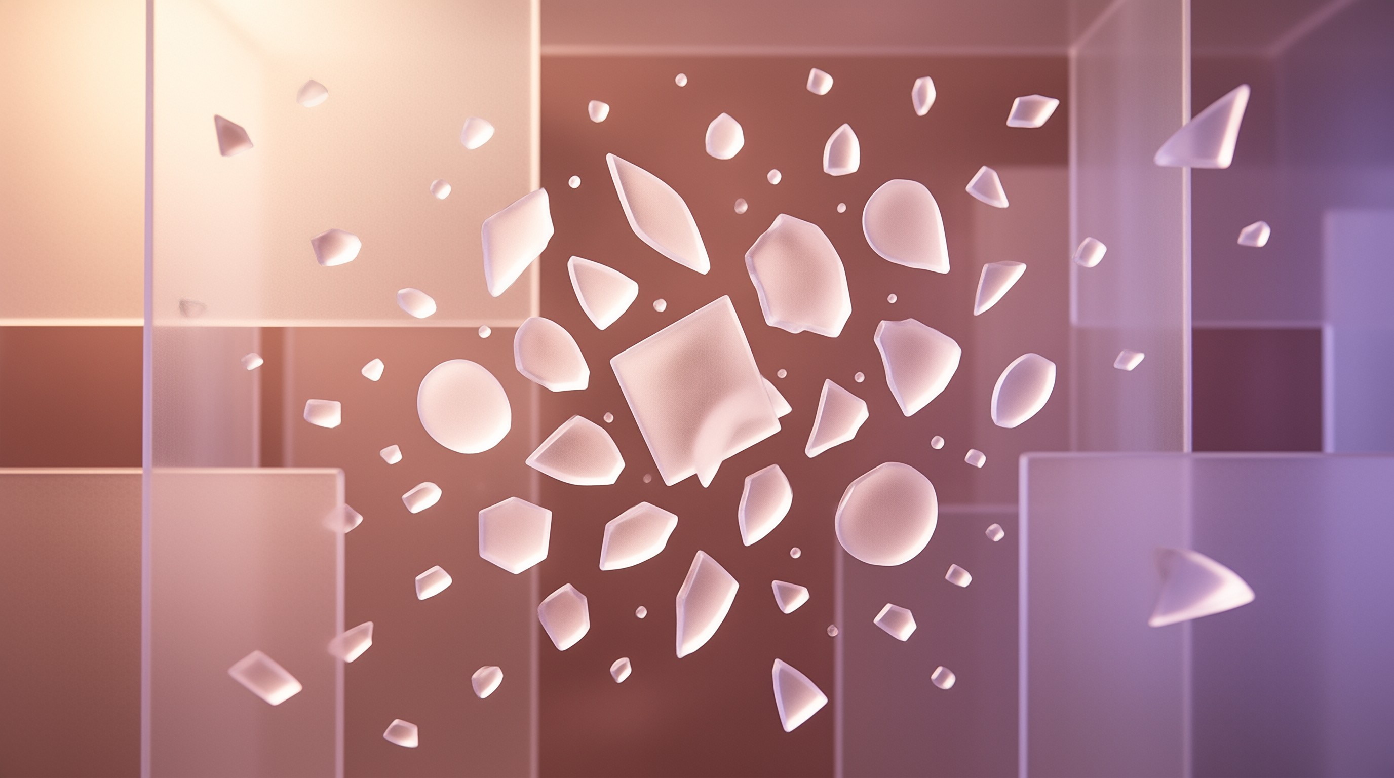 Abstract Glowing Shards