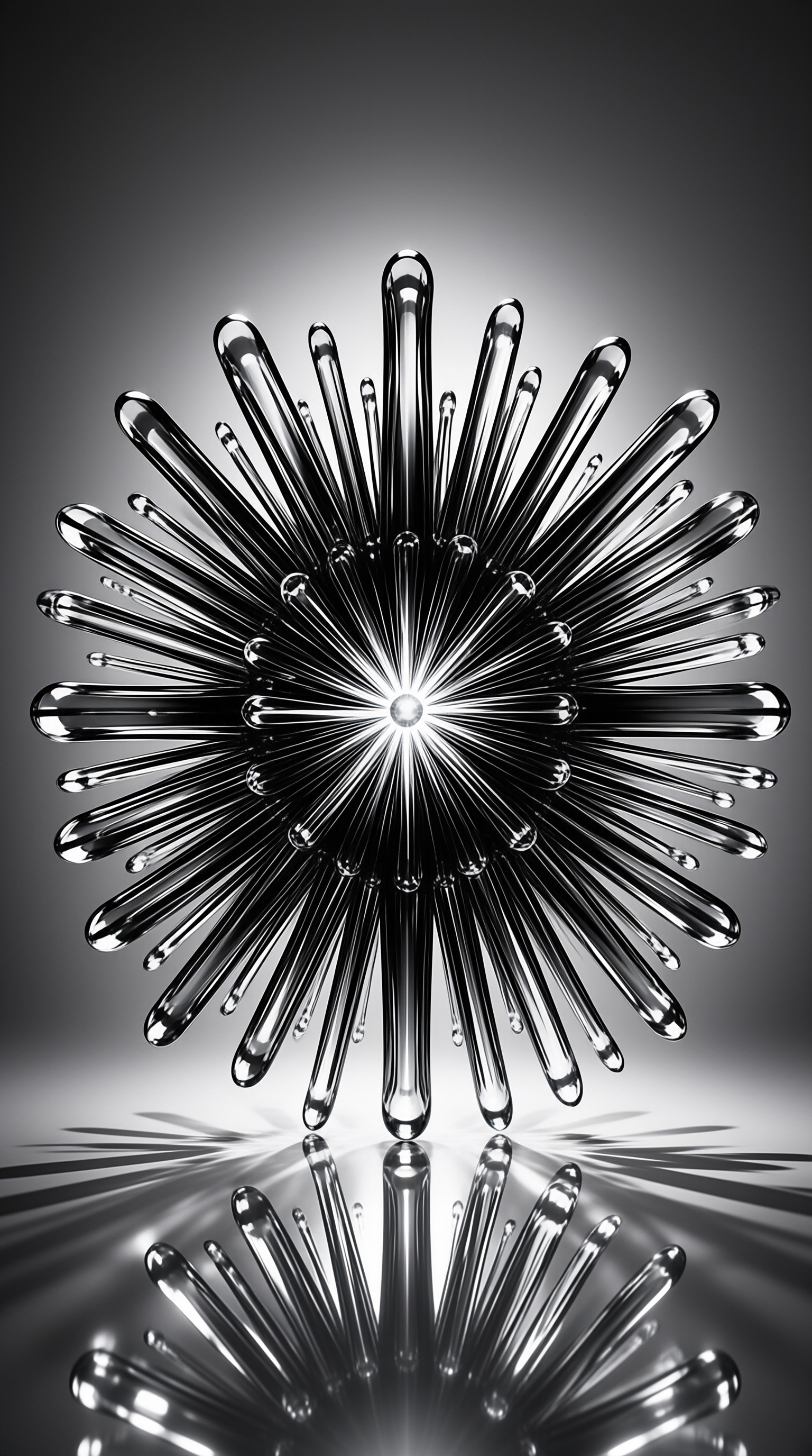 Abstract Spiky Glass Sphere
